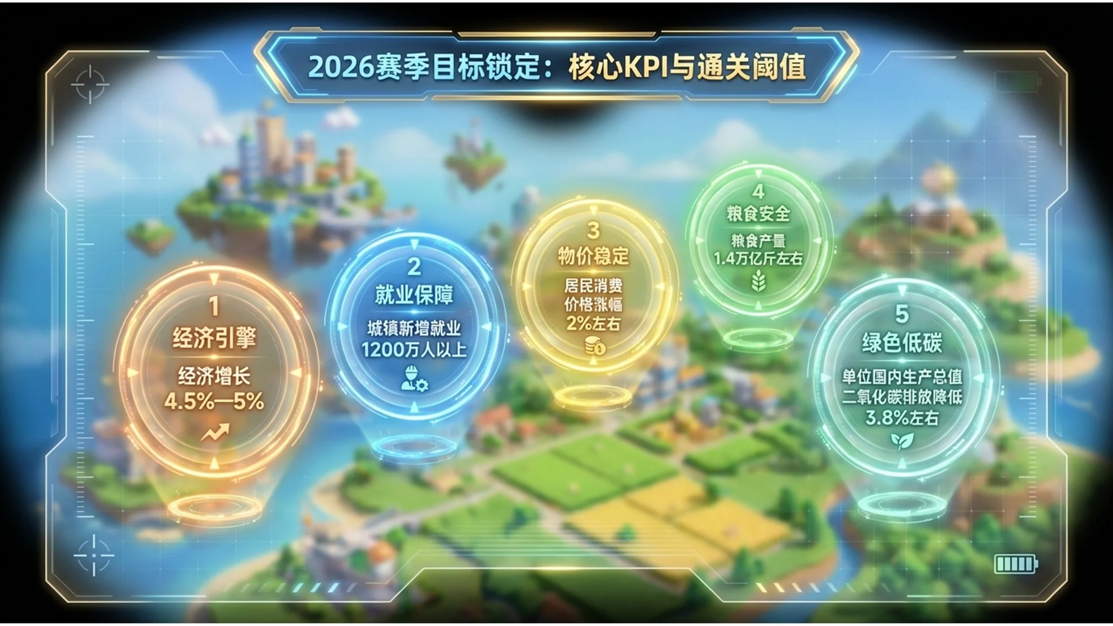 Q版卡通风格政府工作报告PPT - 预览图3