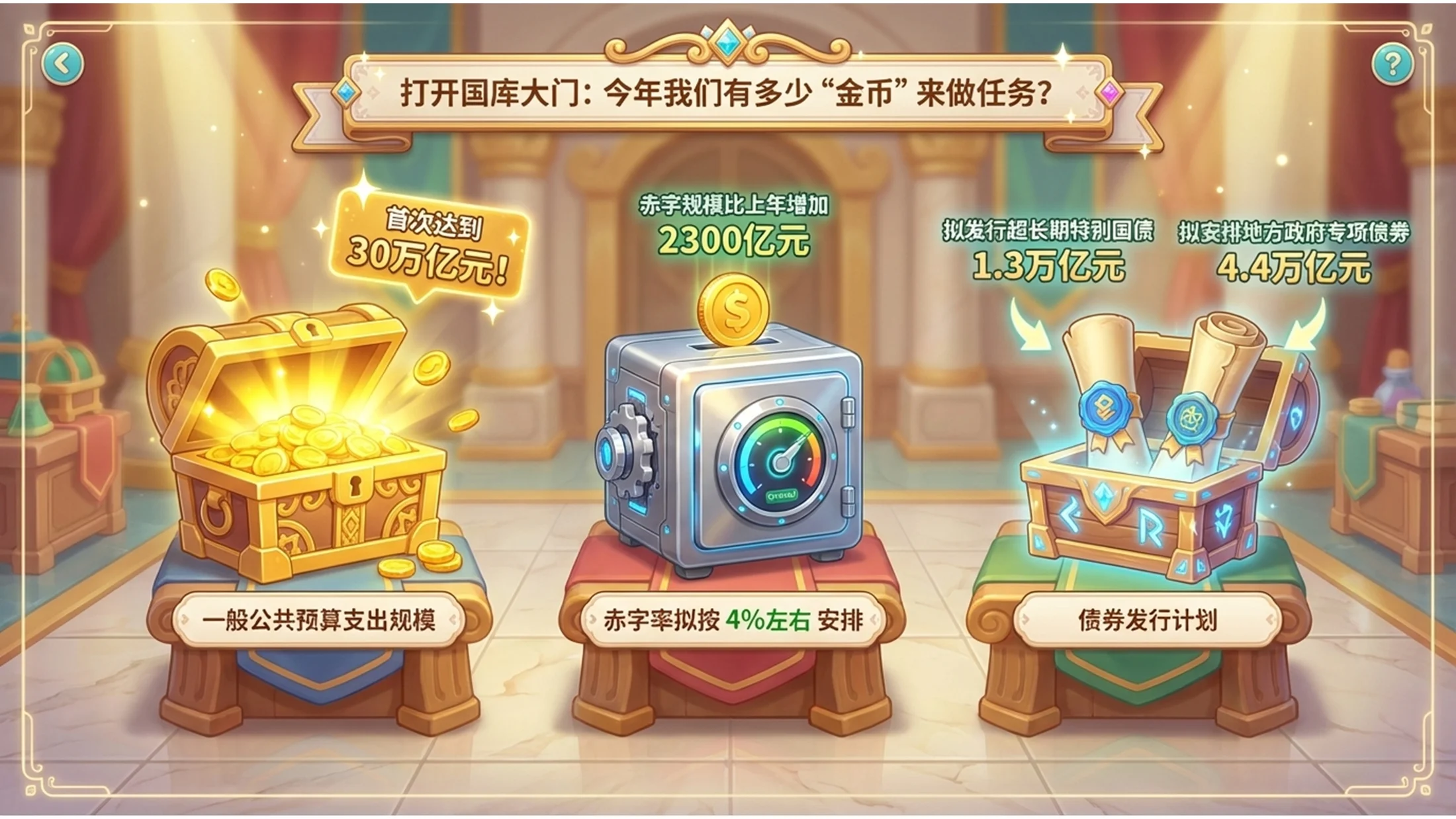 Q版卡通风格政府工作报告PPT - 预览图4