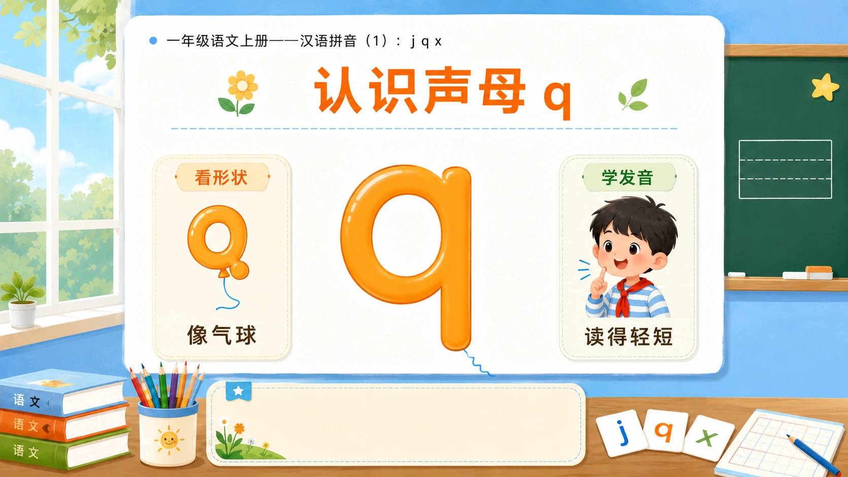 小学六年制统编教材系列课件——一年级语文上册：j q x（1） - 预览图6