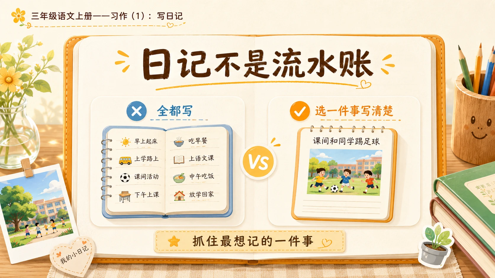 小学六年制统编教材系列课件——三年级语文上册习作（1）：写日记 - 预览图3