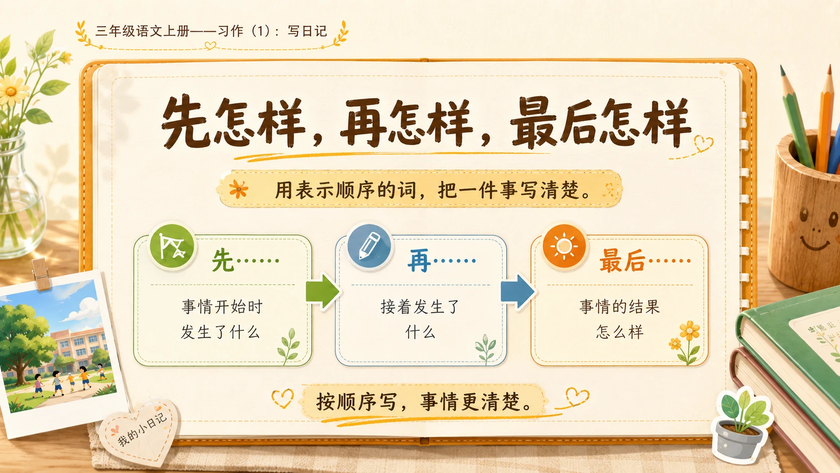 小学六年制统编教材系列课件——三年级语文上册习作（1）：写日记 - 预览图8