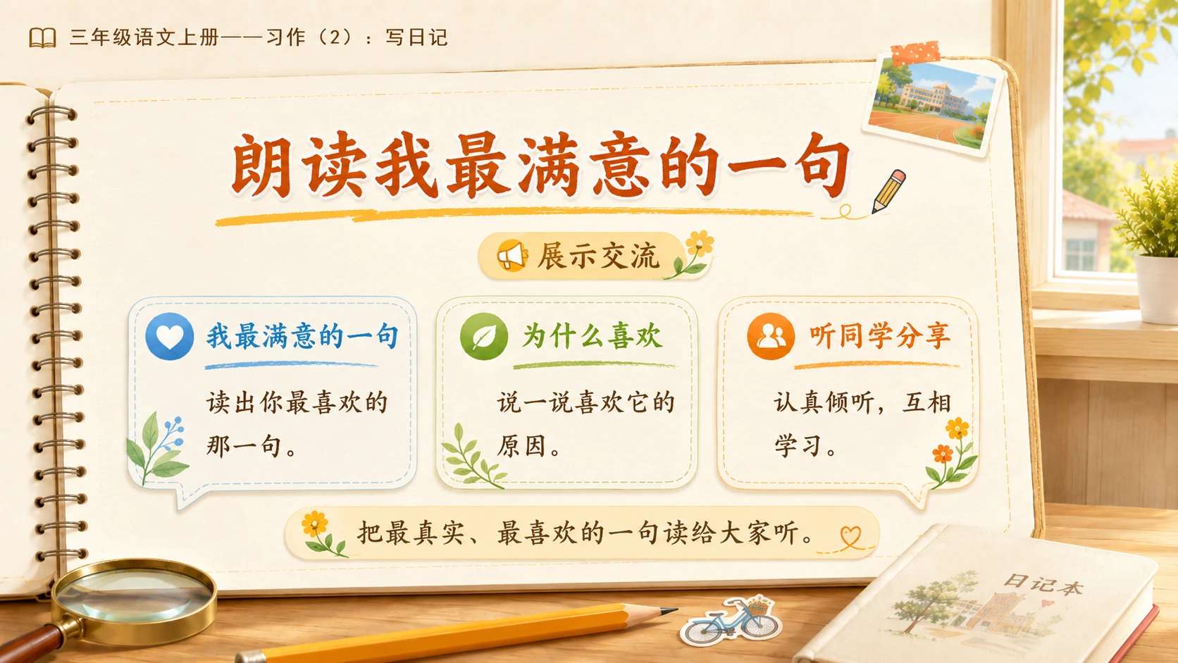 小学六年制统编教材系列课件——三年级语文上册习作（2）：写日记 - 预览图13