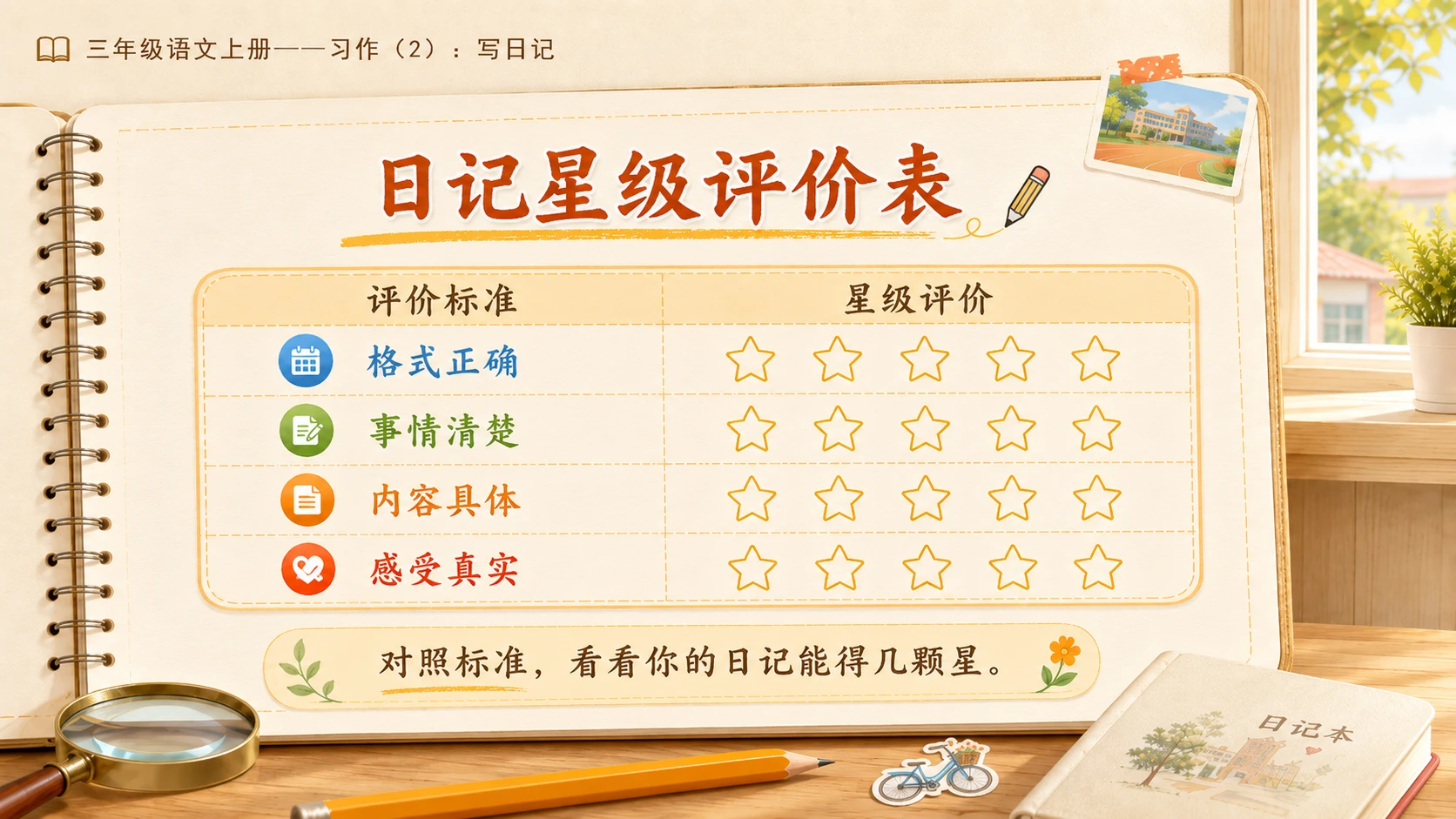 小学六年制统编教材系列课件——三年级语文上册习作（2）：写日记 - 预览图14