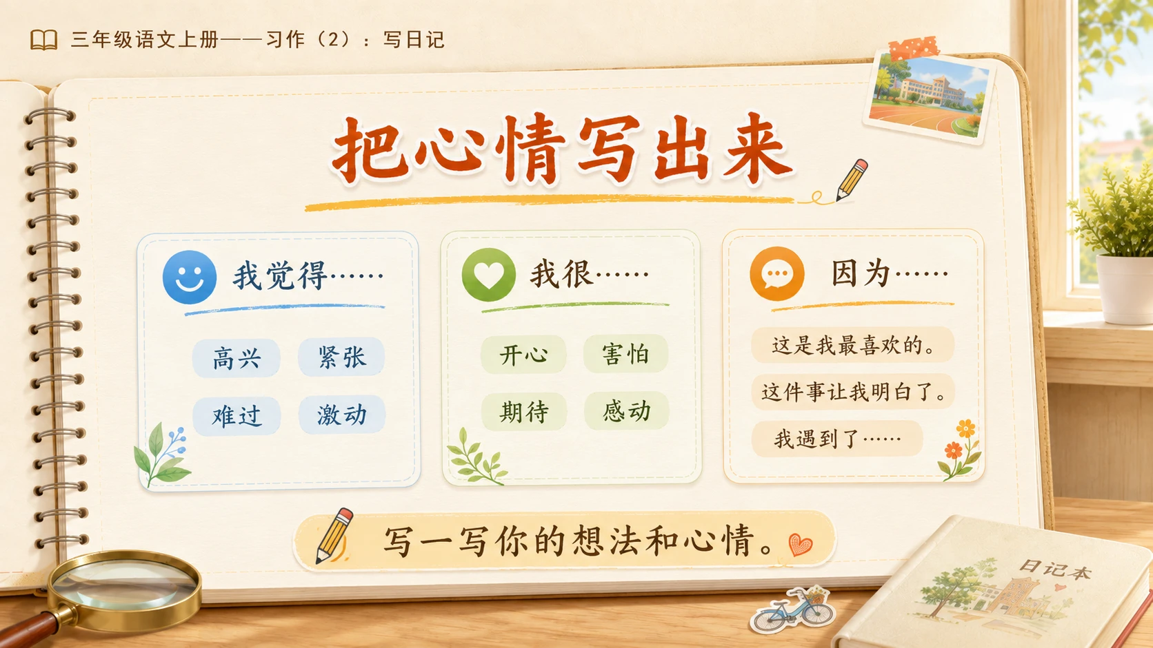 小学六年制统编教材系列课件——三年级语文上册习作（2）：写日记 - 预览图6