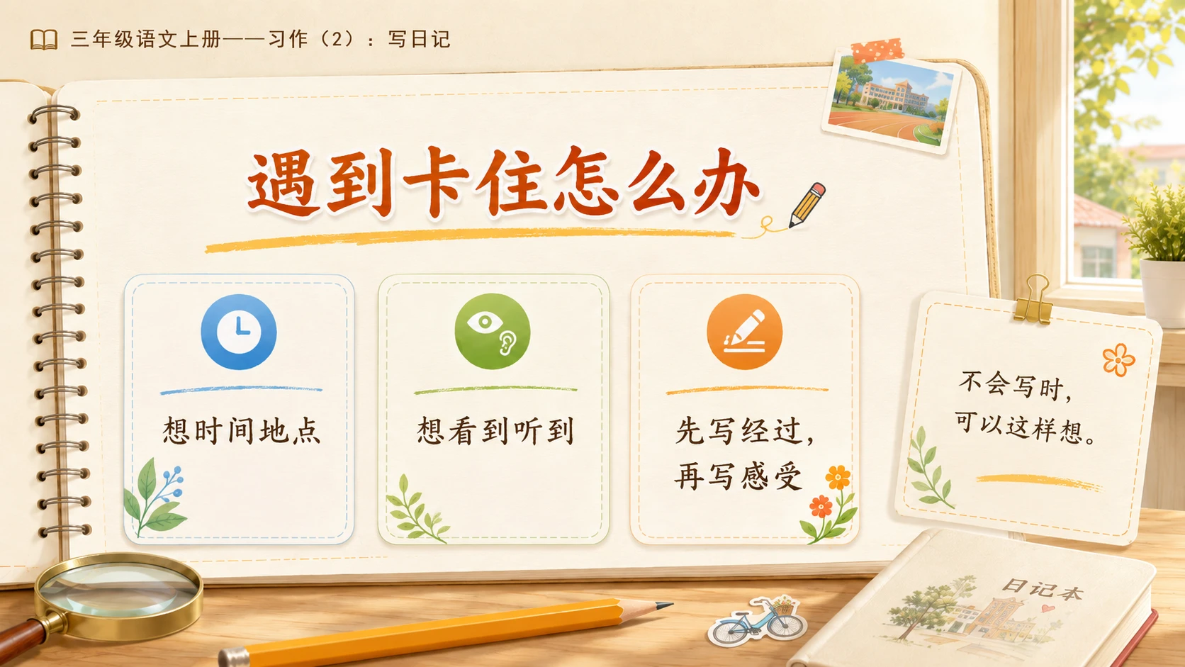 小学六年制统编教材系列课件——三年级语文上册习作（2）：写日记 - 预览图8