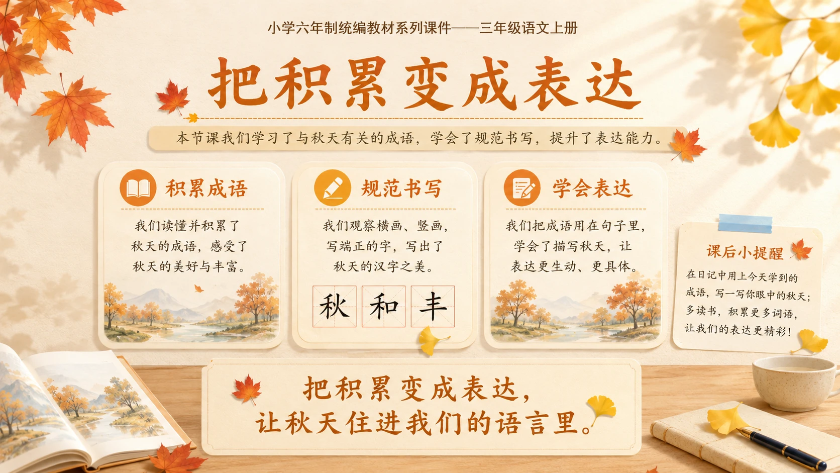 小学六年制统编教材系列课件——三年级语文上册：语文园地（2） - 预览图16