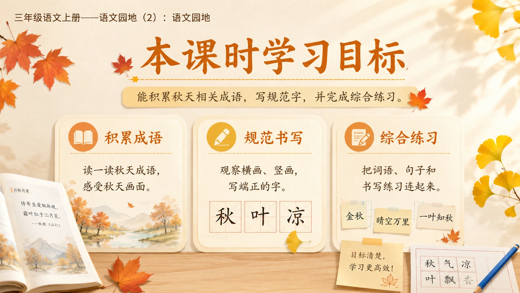小学六年制统编教材系列课件——三年级语文上册：语文园地（2） - 预览图2