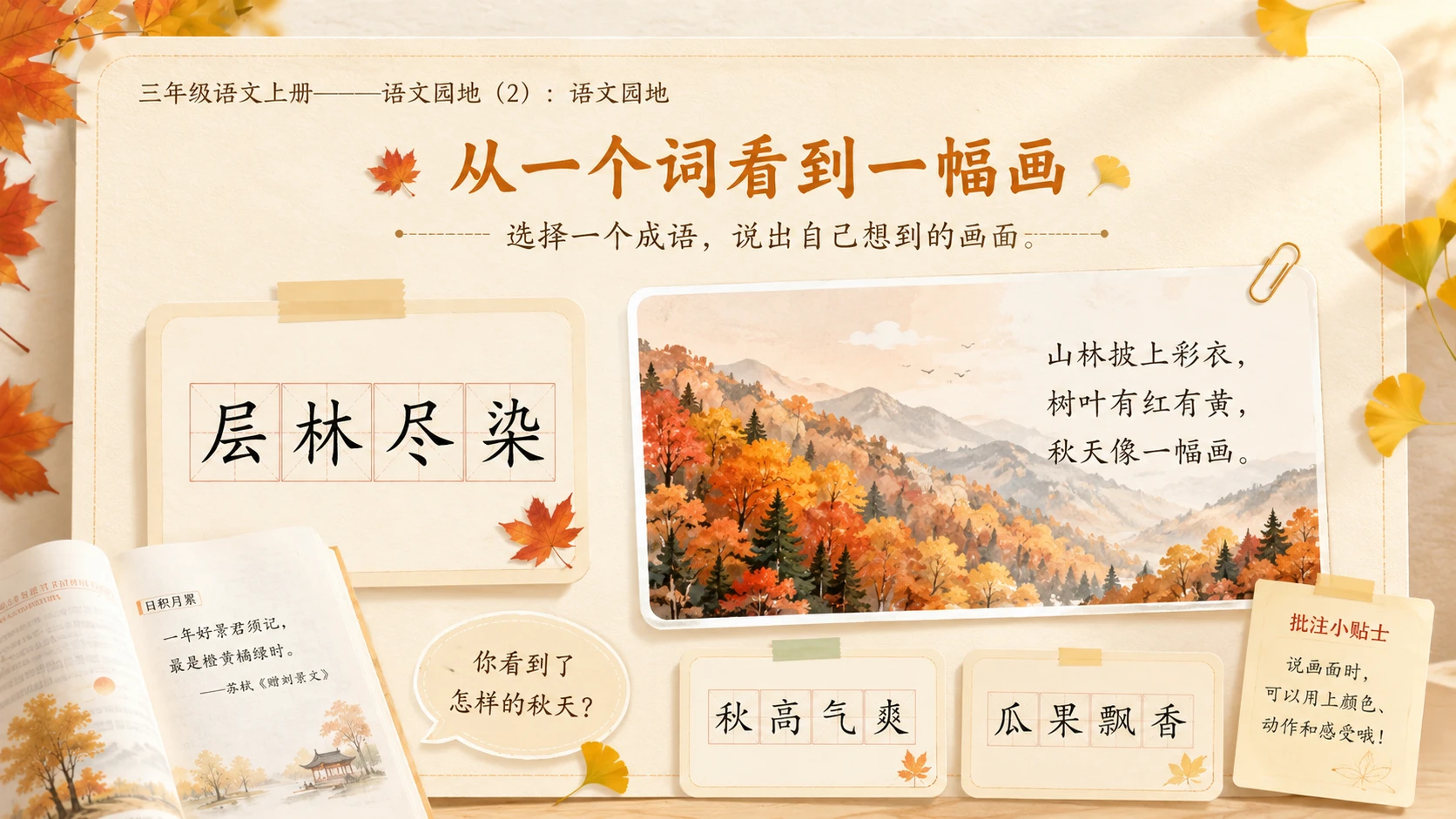 小学六年制统编教材系列课件——三年级语文上册：语文园地（2） - 预览图6