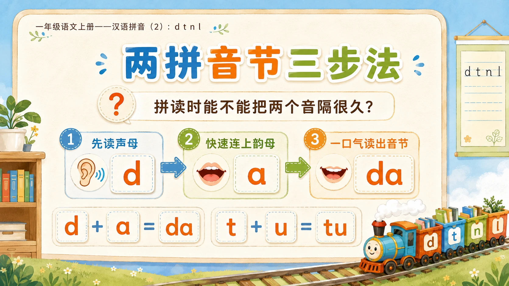 小学六年制统编教材系列课件——一年级语文上册第4课（2）：d t n l - 预览图3