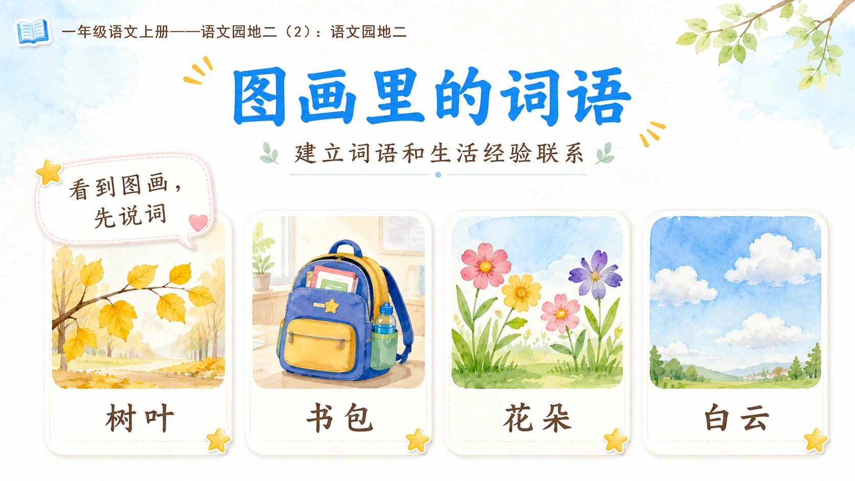 小学六年制统编教材系列课件——一年级语文上册语文园地二（2）：语文园地二 - 预览图5
