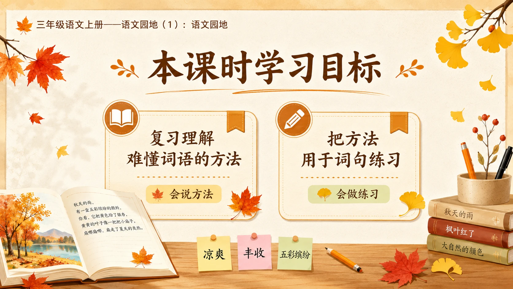 小学六年制统编教材系列课件——三年级语文上册：语文园地（1） - 预览图2