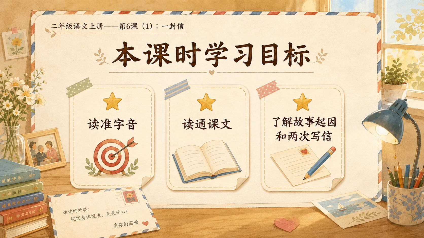 小学六年制统编教材系列课件——二年级语文上册第6课（1）：一封信 - 预览图3