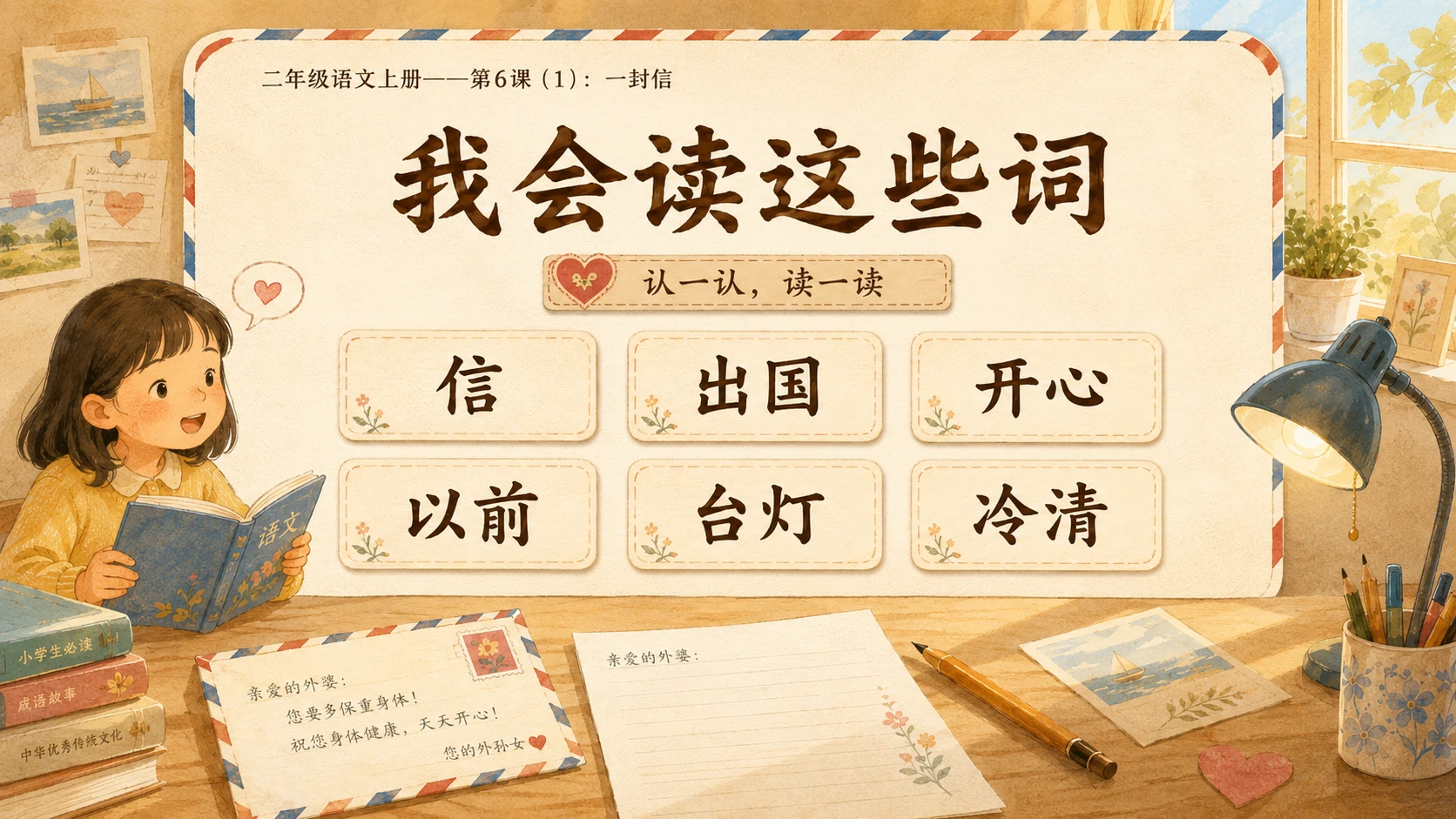 小学六年制统编教材系列课件——二年级语文上册第6课（1）：一封信 - 预览图4