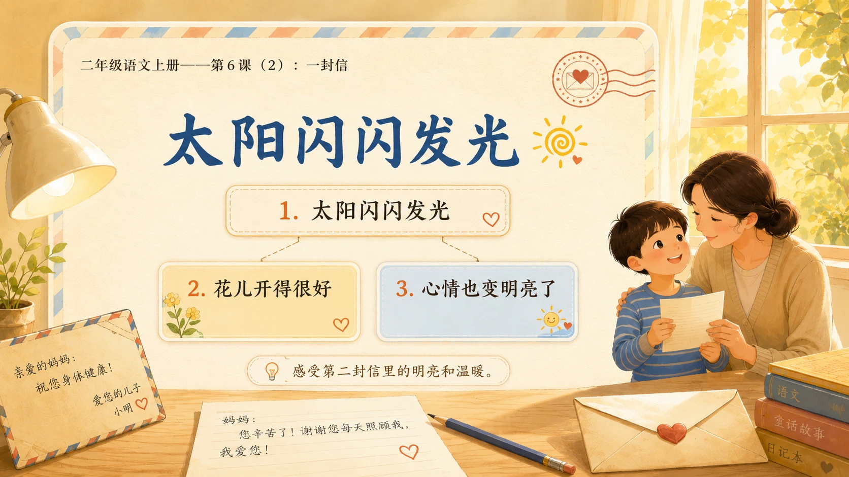 小学六年制统编教材系列课件——二年级语文上册第6课（2）：一封信 - 预览图4