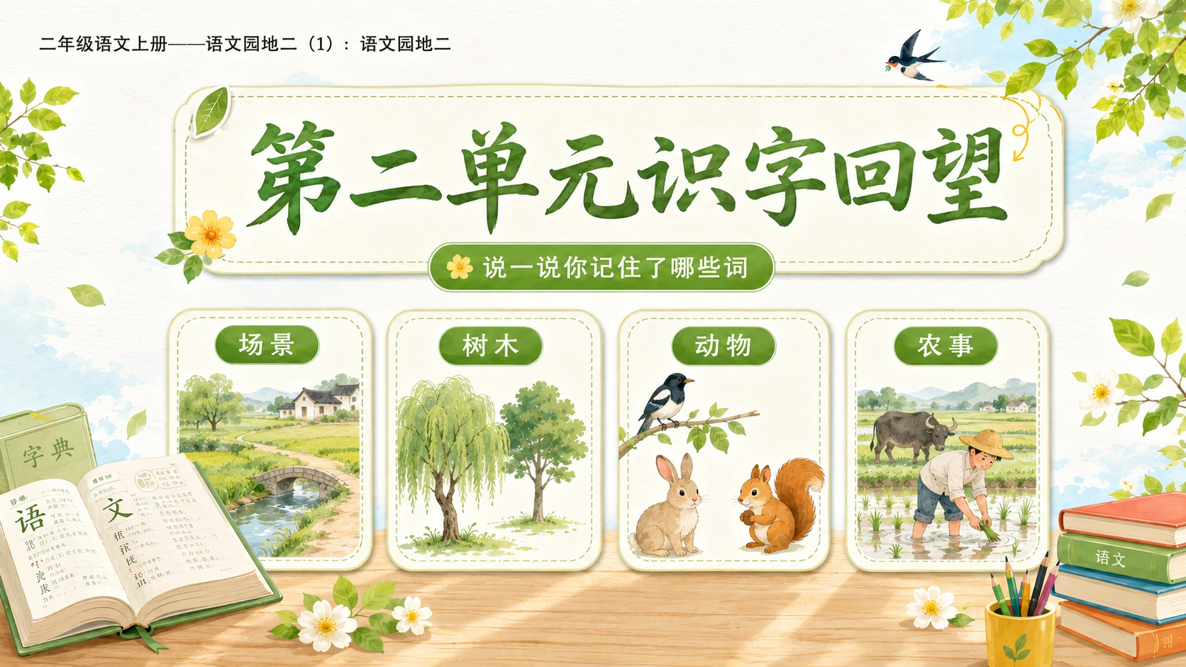 小学六年制统编教材系列课件——二年级语文上册语文园地二（1）：语文园地二 - 预览图3
