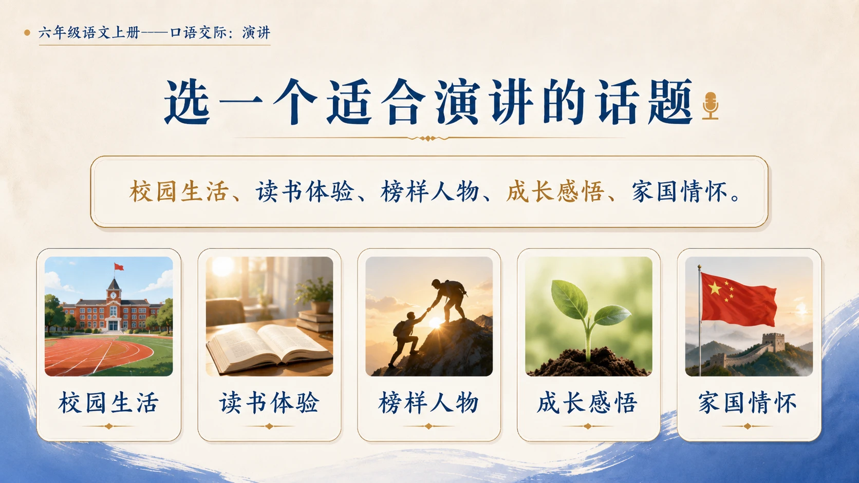 小学六年制统编教材系列课件——六年级语文上册：演讲 - 预览图5