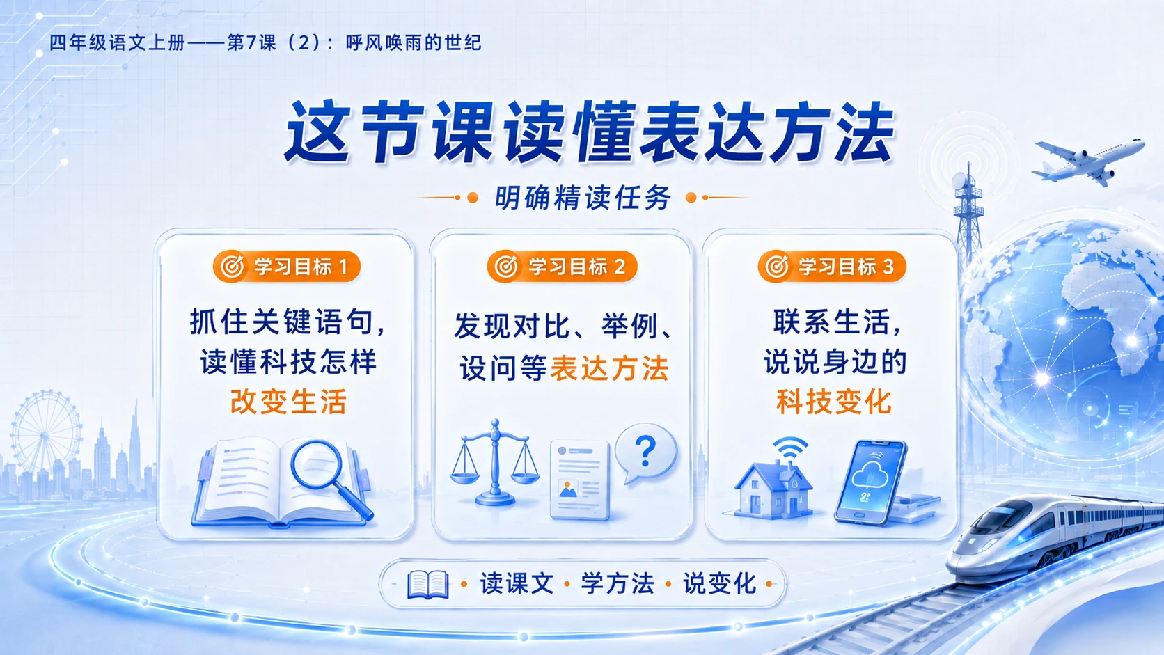 小学六年制统编教材系列课件——四年级语文上册第7课（2）：呼风唤雨的世纪 - 预览图3