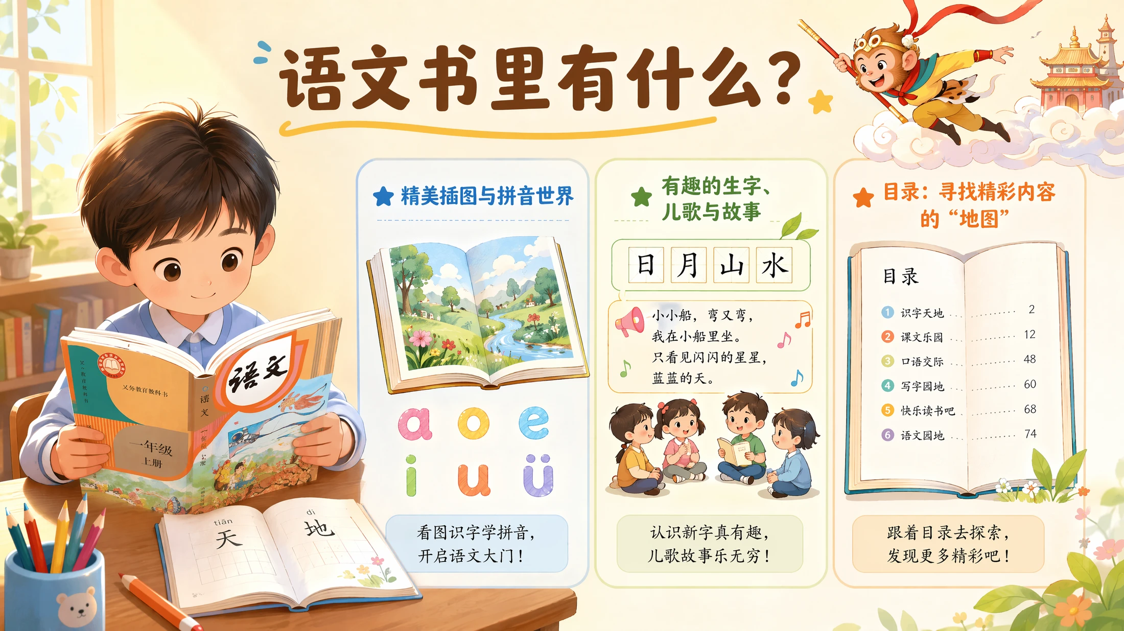 一年级语文统编版上-我爱学语文 - 预览图4