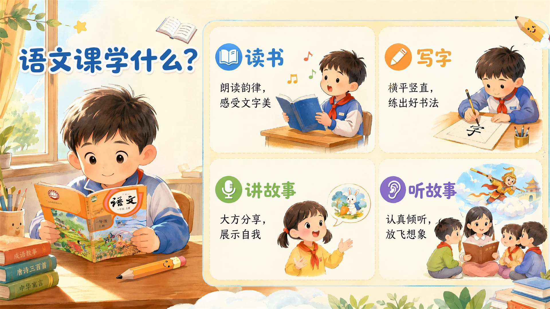一年级语文统编版上-我爱学语文 - 预览图5