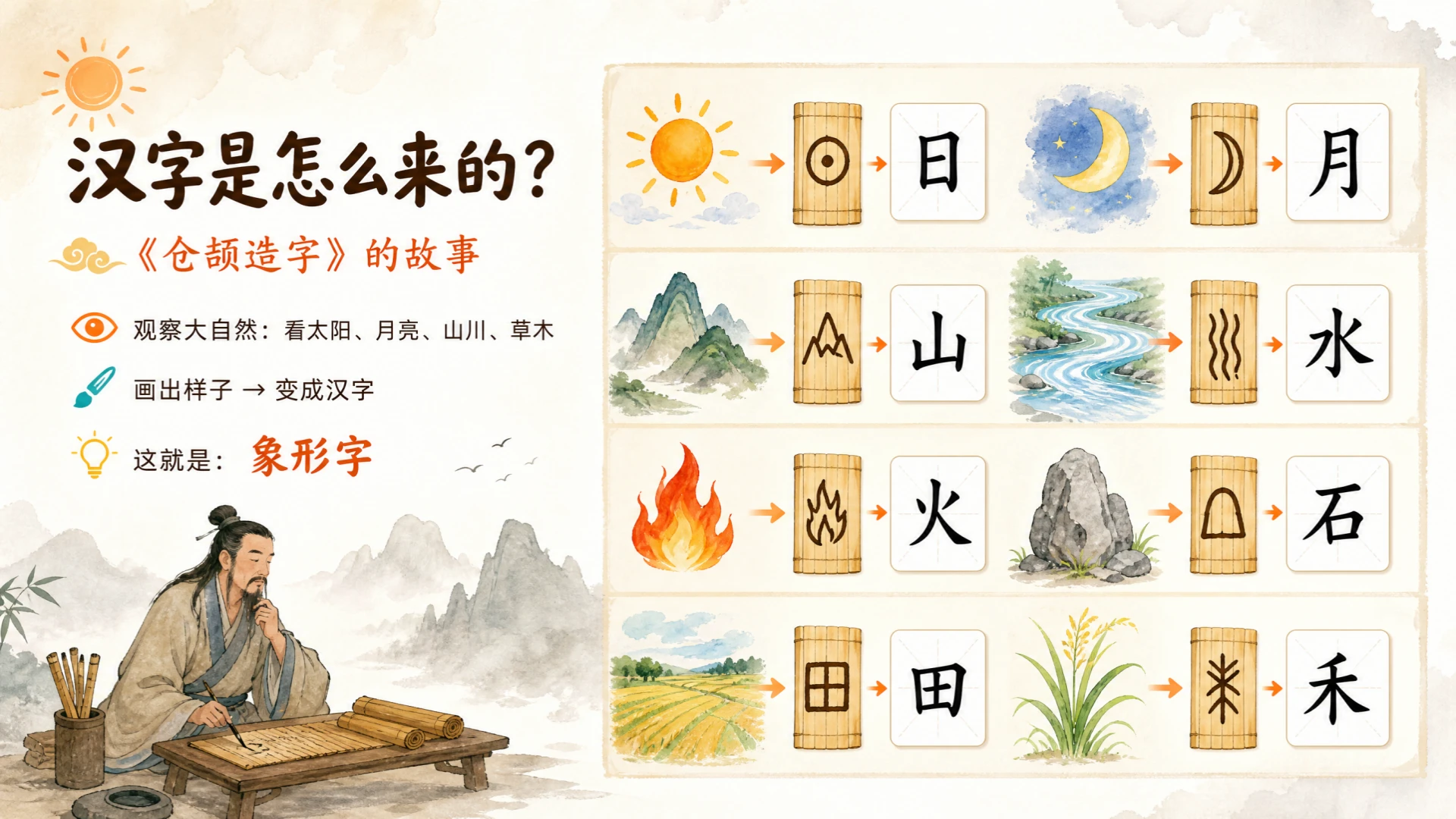 一年级语文统编版上-识字·日月山川·第一课时 - 预览图3