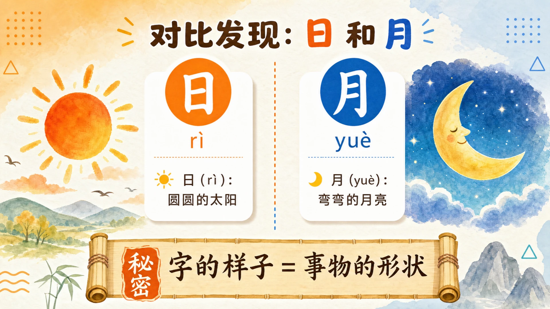 一年级语文统编版上-识字·日月山川·第一课时 - 预览图7