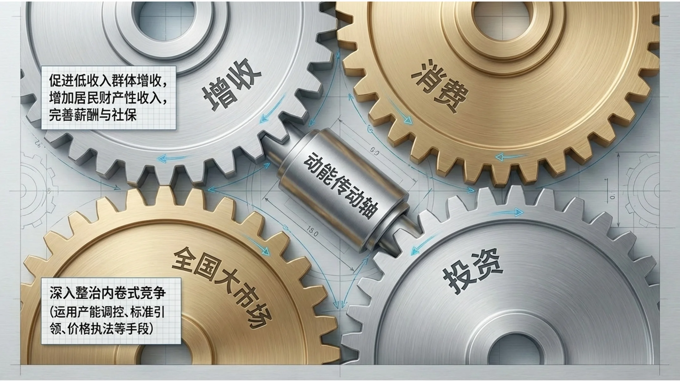 3D立体金属质感政府工作报告PPT - 预览图7