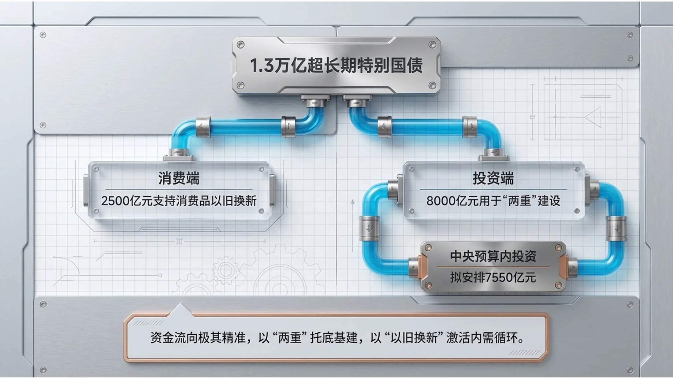 3D立体金属质感政府工作报告PPT - 预览图8