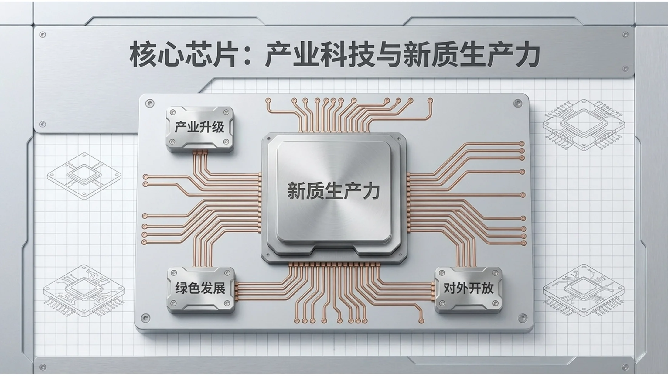 3D立体金属质感政府工作报告PPT - 预览图10