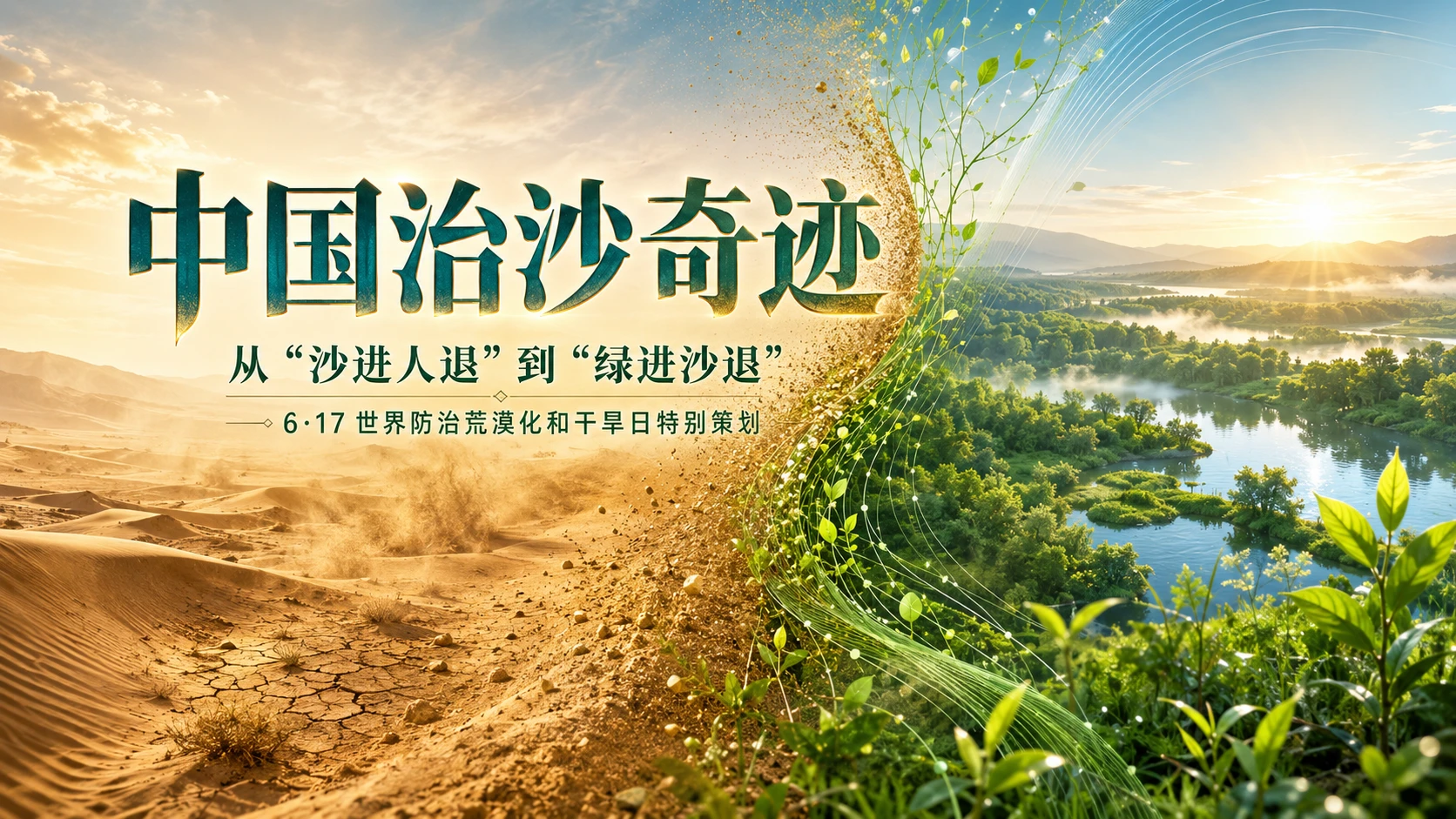 中国治沙奇迹——世界防治荒漠化和干旱日特别策划 - 预览图1