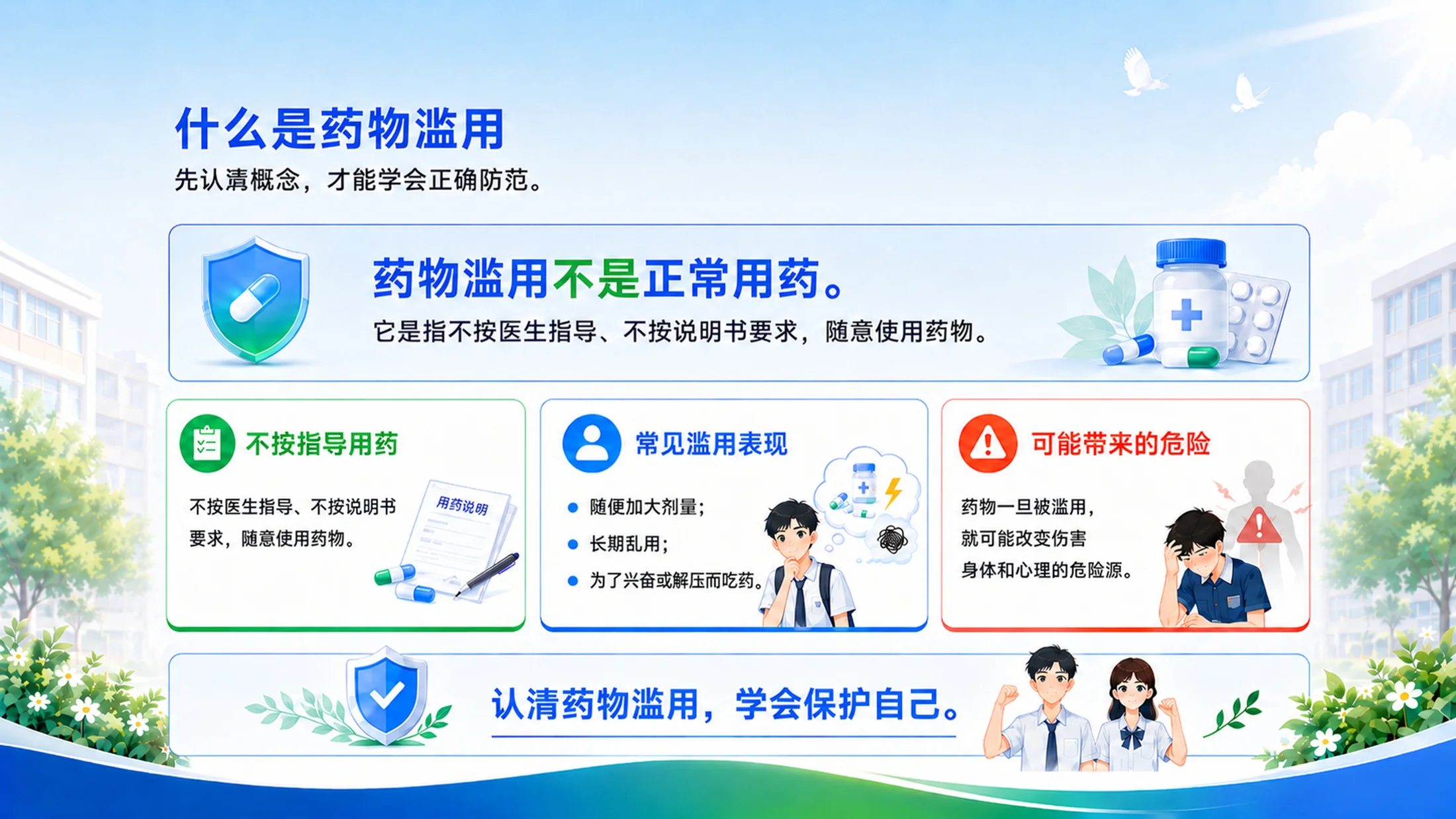 《守护青春 拒绝滥用｜防范青少年药物滥用主题班会PPT模板》 - 预览图4