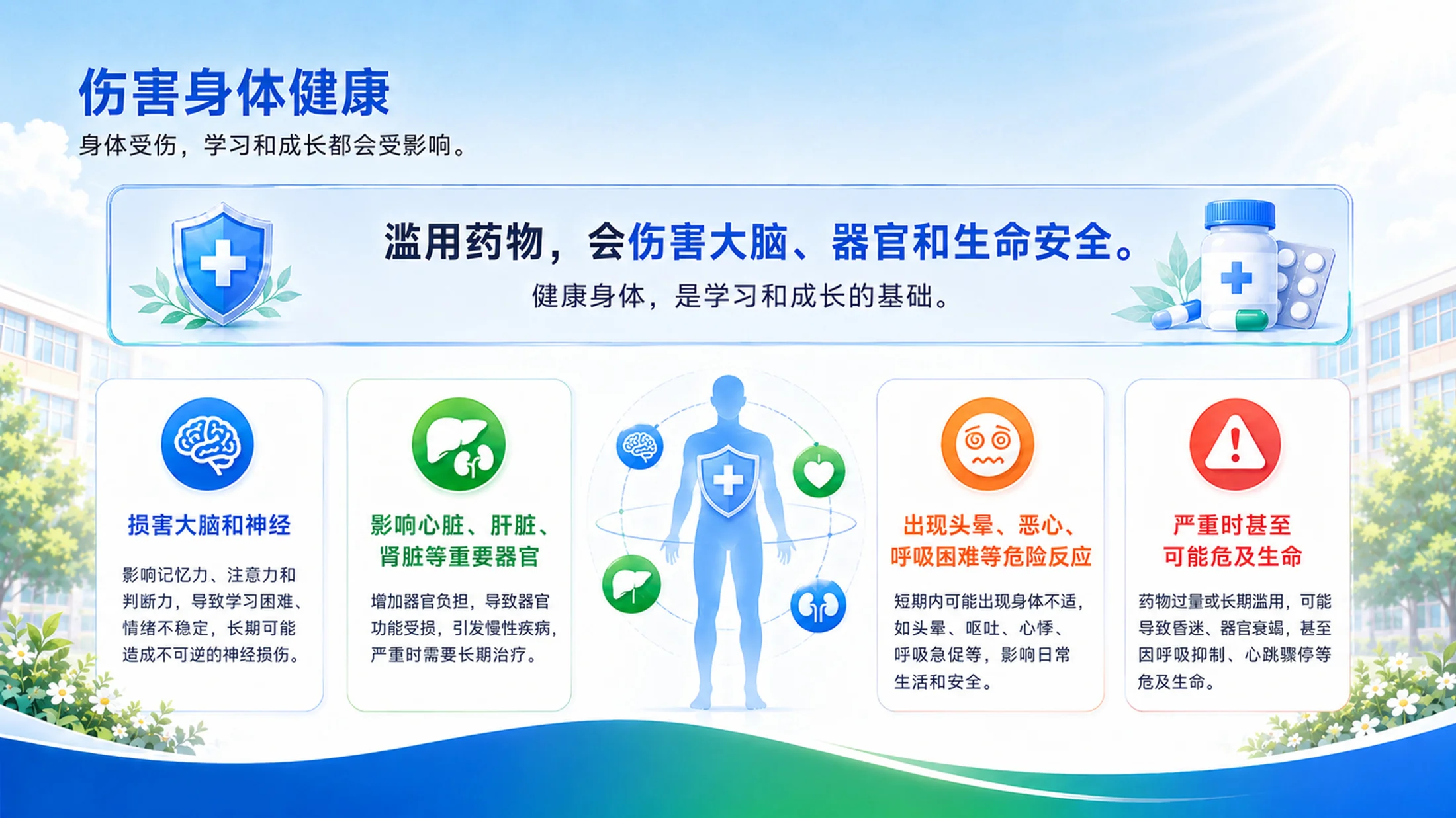 《守护青春 拒绝滥用｜防范青少年药物滥用主题班会PPT模板》 - 预览图8