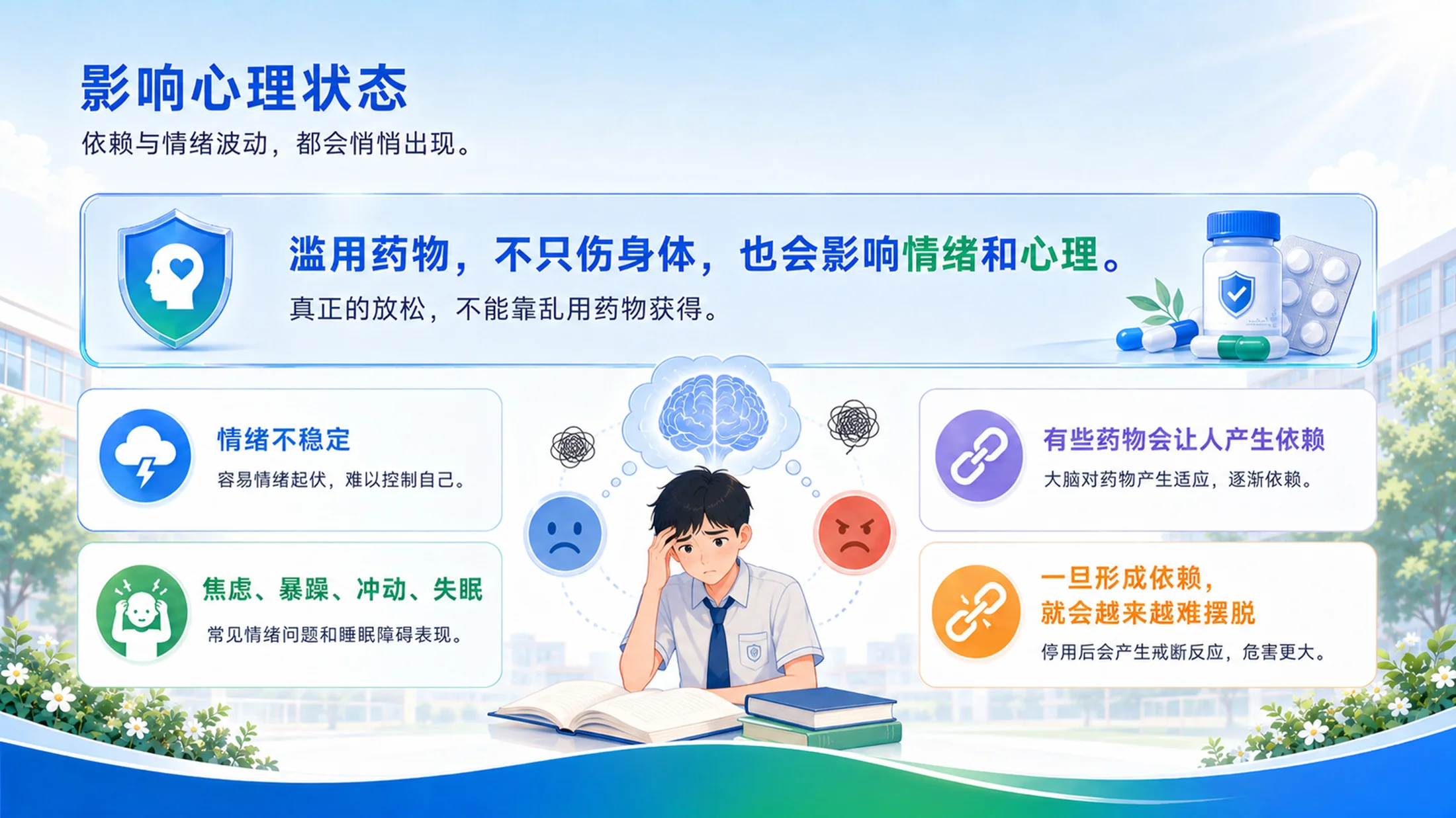 《守护青春 拒绝滥用｜防范青少年药物滥用主题班会PPT模板》 - 预览图9