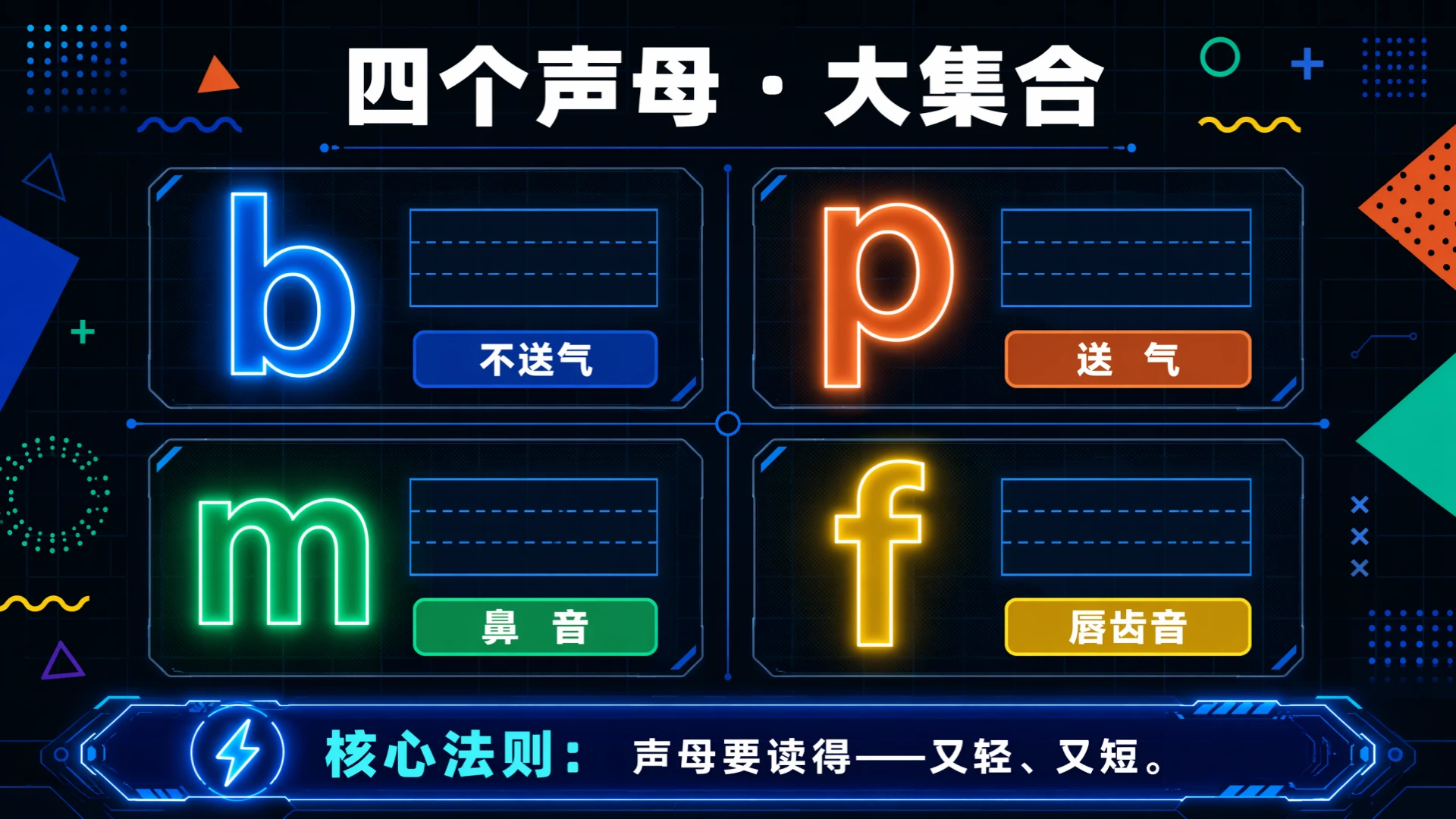 一年级语文统编版上-汉语拼音·bpmf·第一课时 - 预览图9