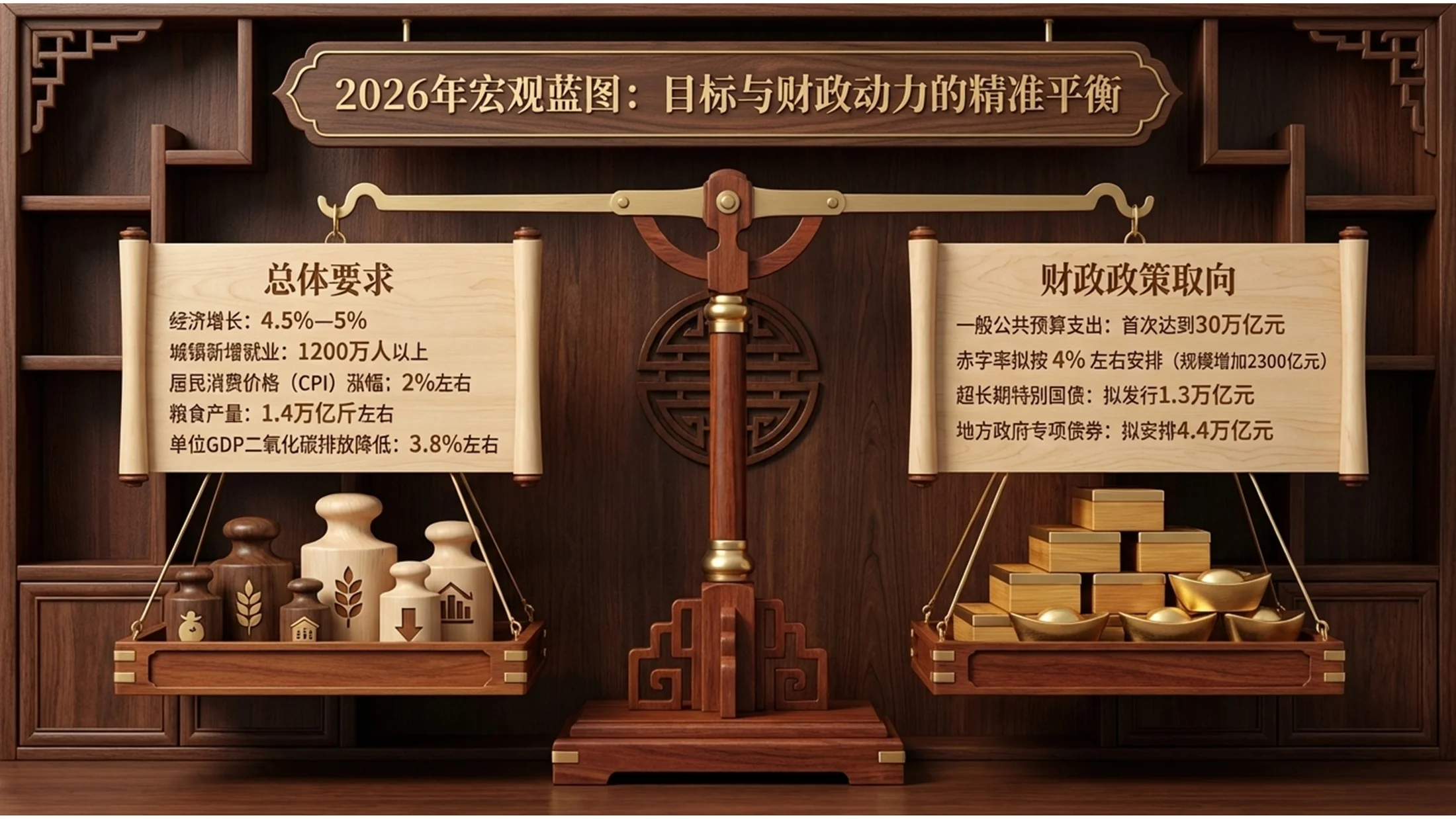 木材纹理雕刻风格政府工作报告PPT - 预览图3