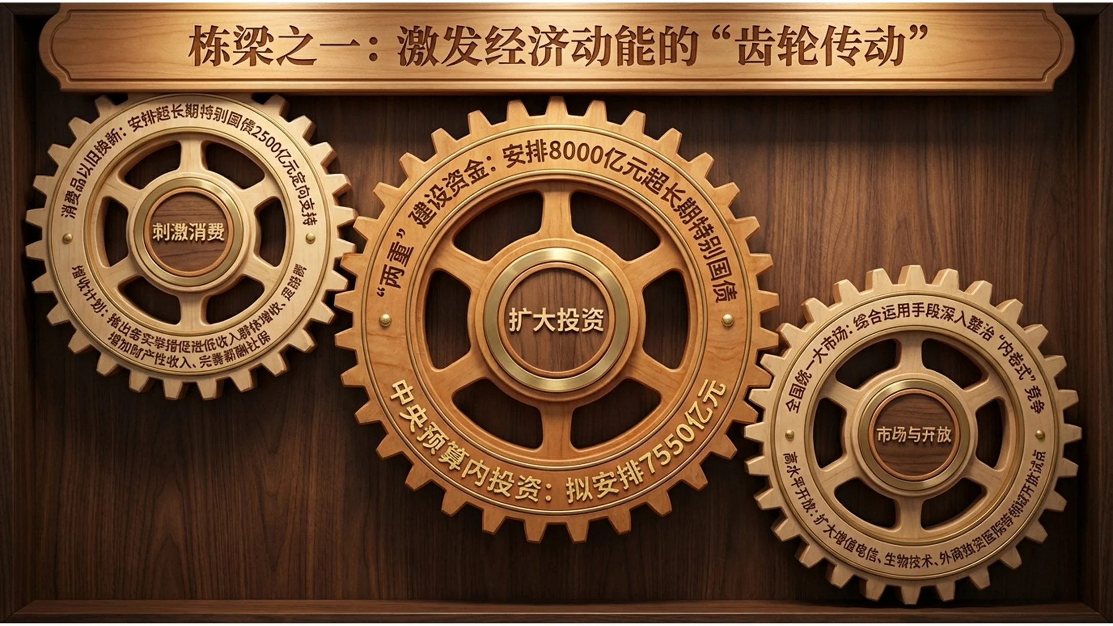 木材纹理雕刻风格政府工作报告PPT - 预览图5