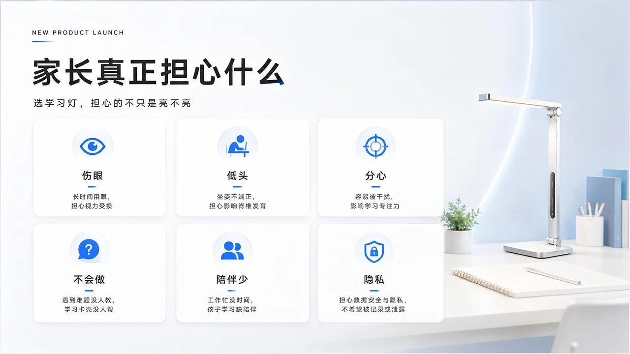 AI 智能学习灯发布PPT - 预览图2