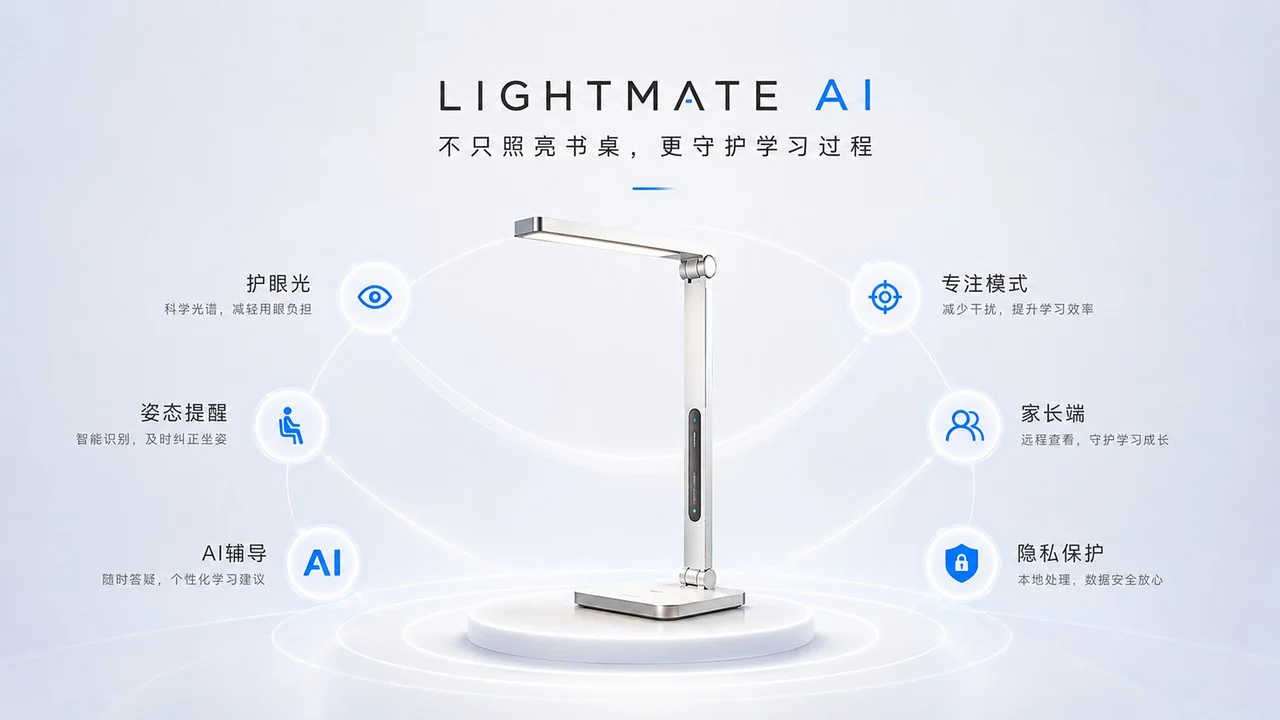 AI 智能学习灯发布PPT - 预览图4