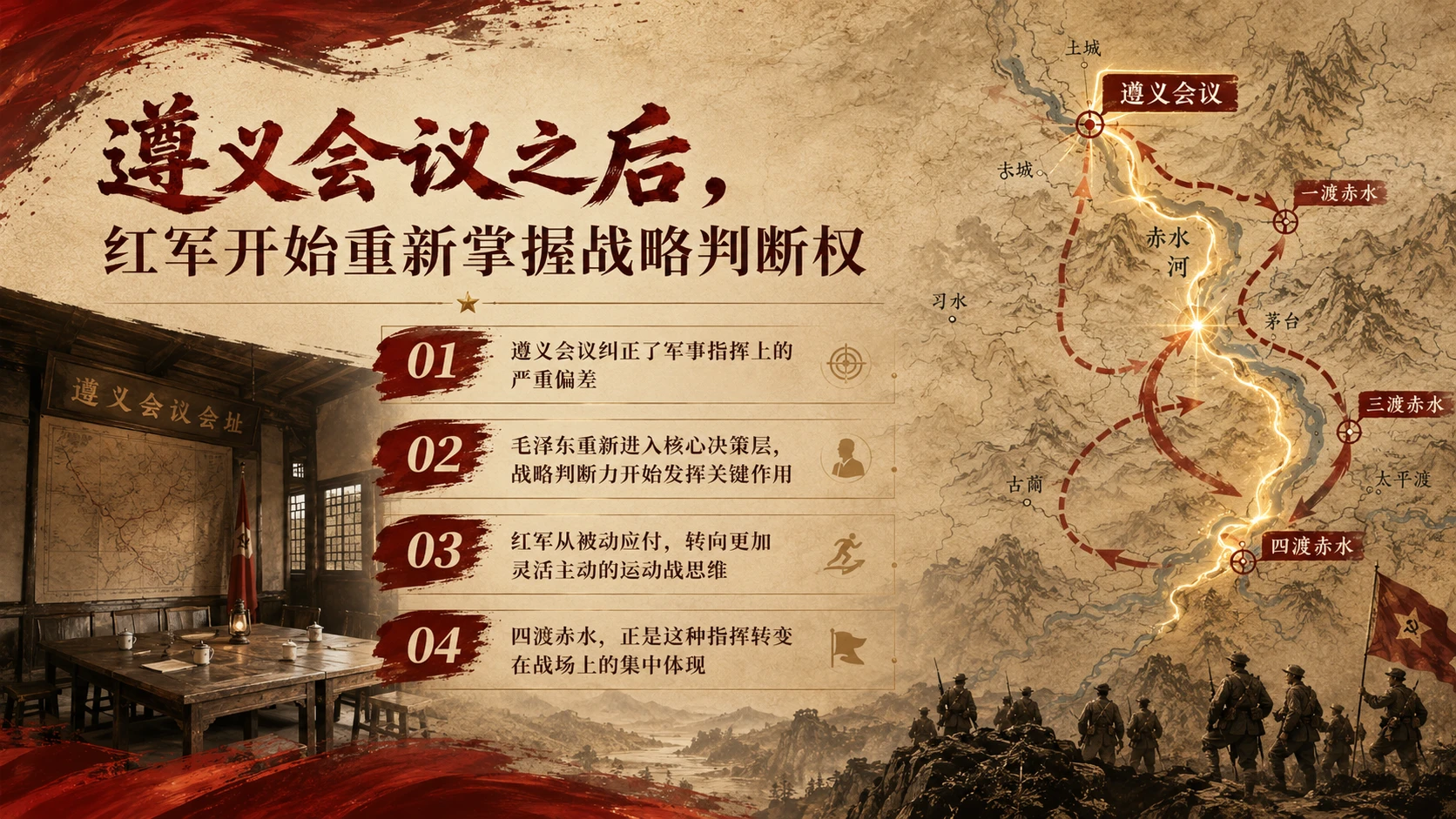 “四渡赤水：毛泽东的得意之笔”战略洞察型PPT - 预览图6