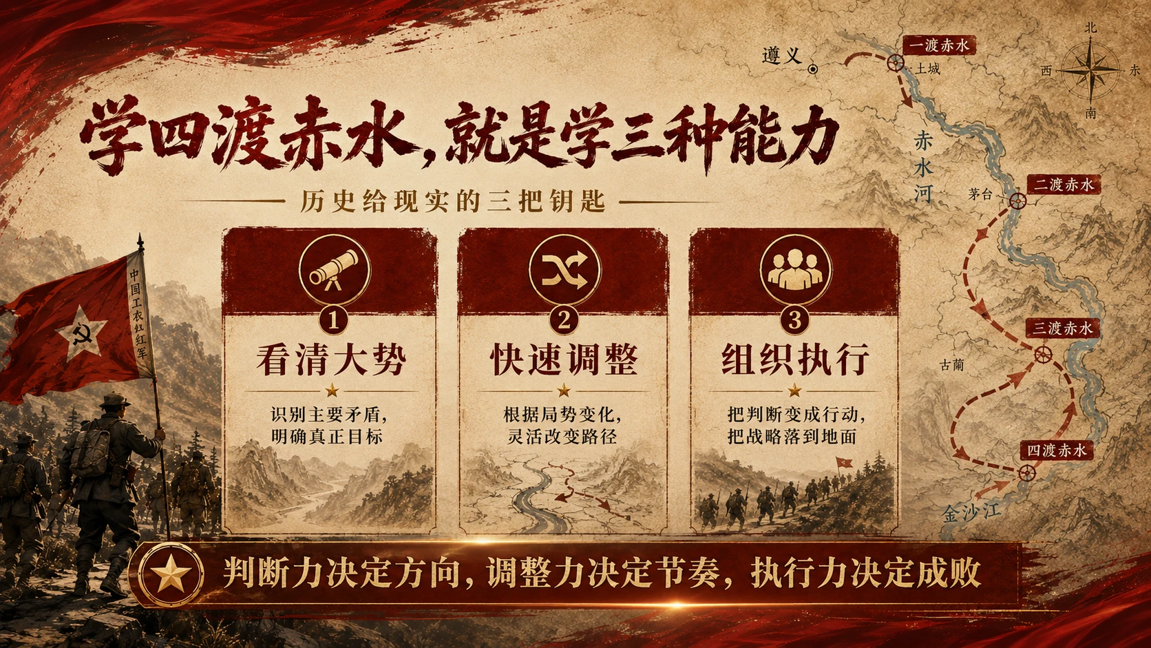 “四渡赤水：毛泽东的得意之笔”战略洞察型PPT - 预览图10