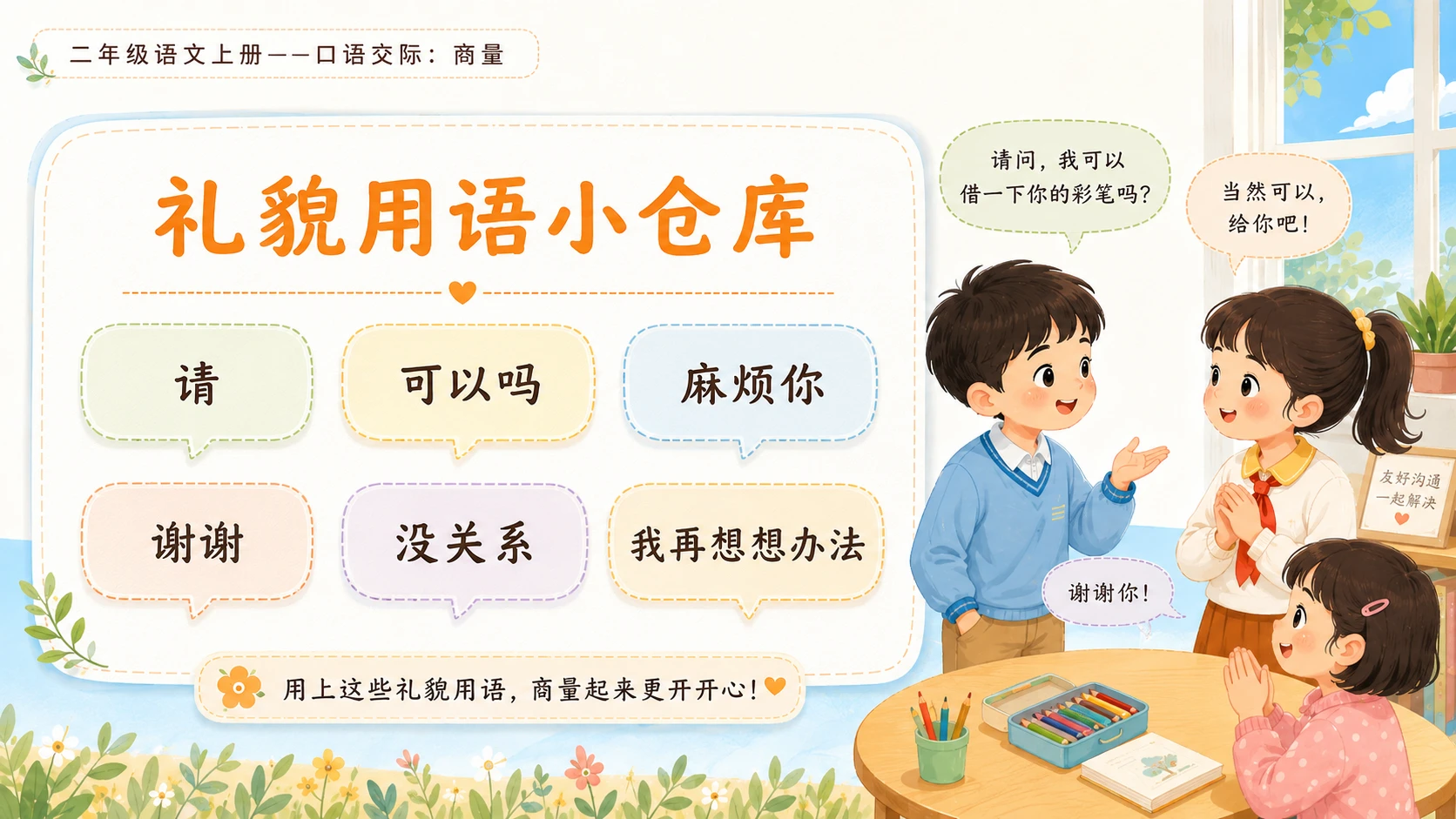 小学六年制统编教材系列课件——二年级语文上册：口语交际：商量 - 预览图10