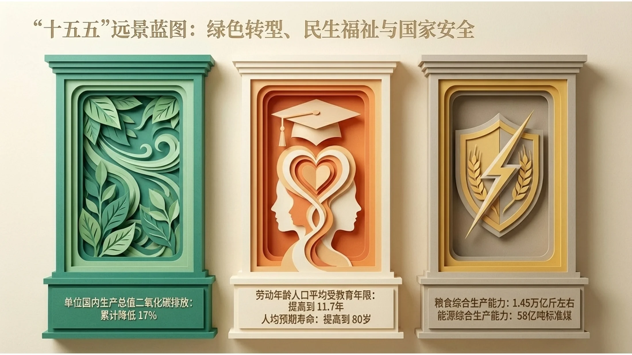 分层剪纸材质政府工作报告PPT - 预览图6