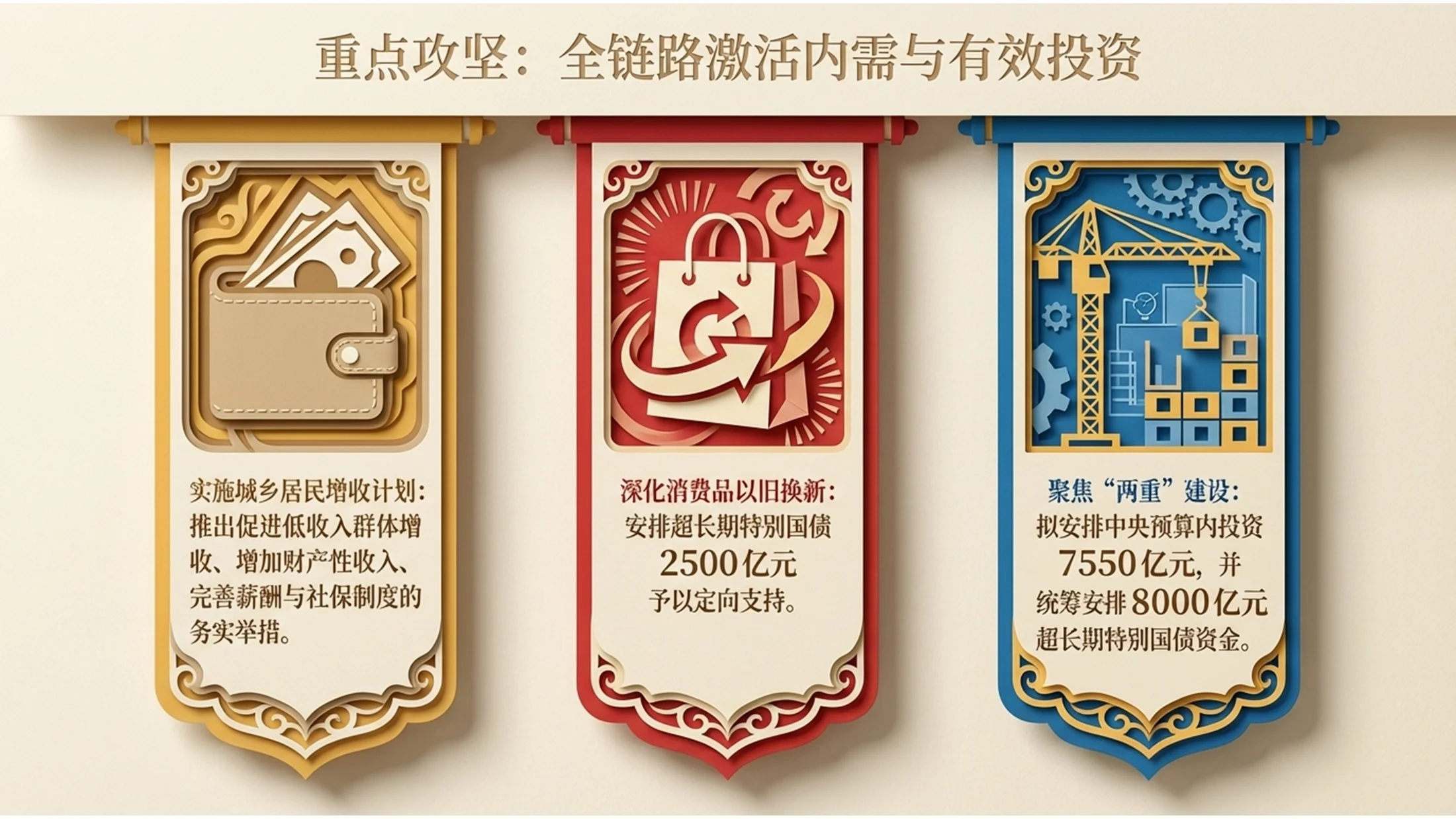 分层剪纸材质政府工作报告PPT - 预览图9