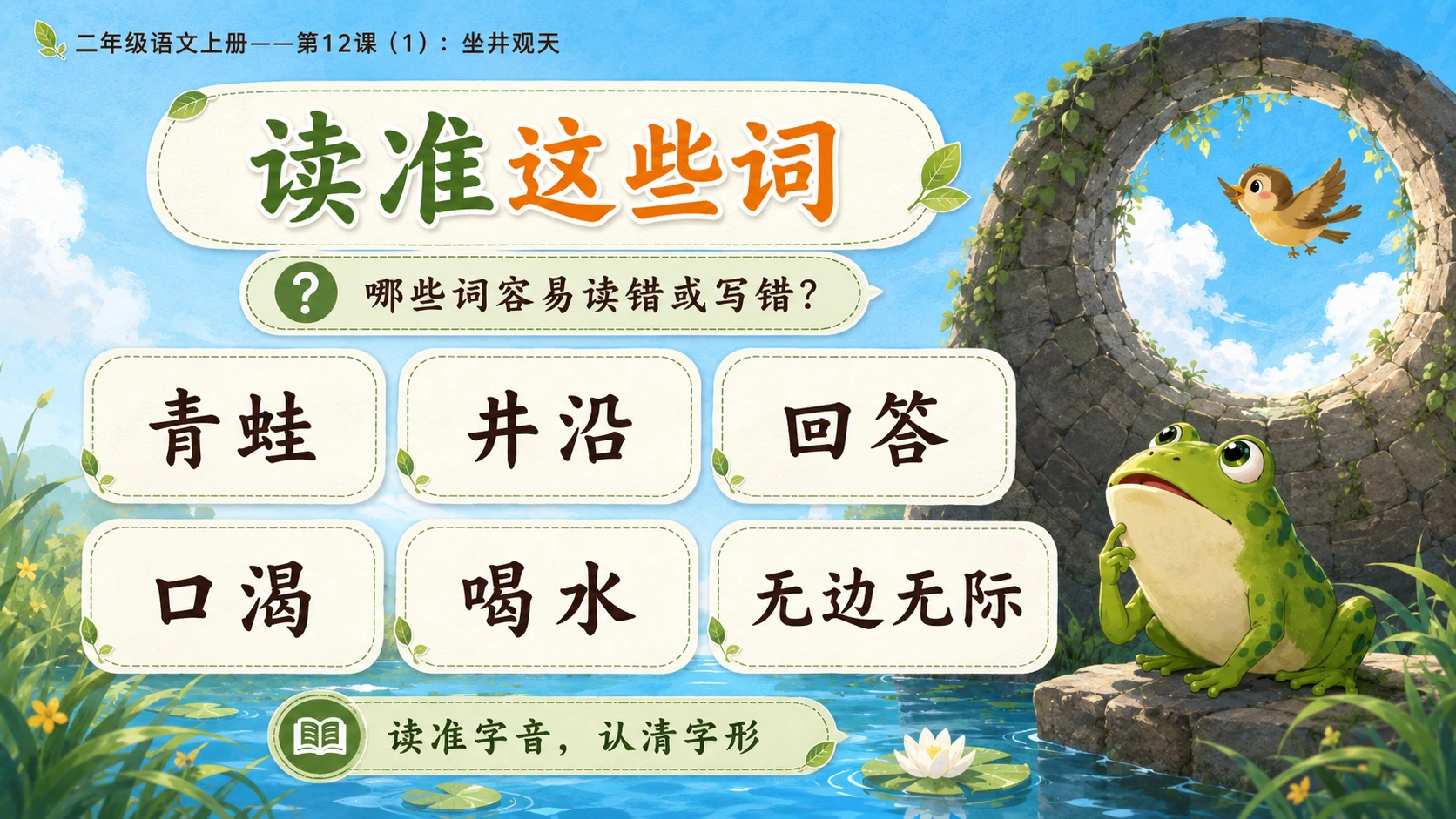 小学六年制统编教材系列课件——二年级语文上册第12课（1）：坐井观天 - 预览图6