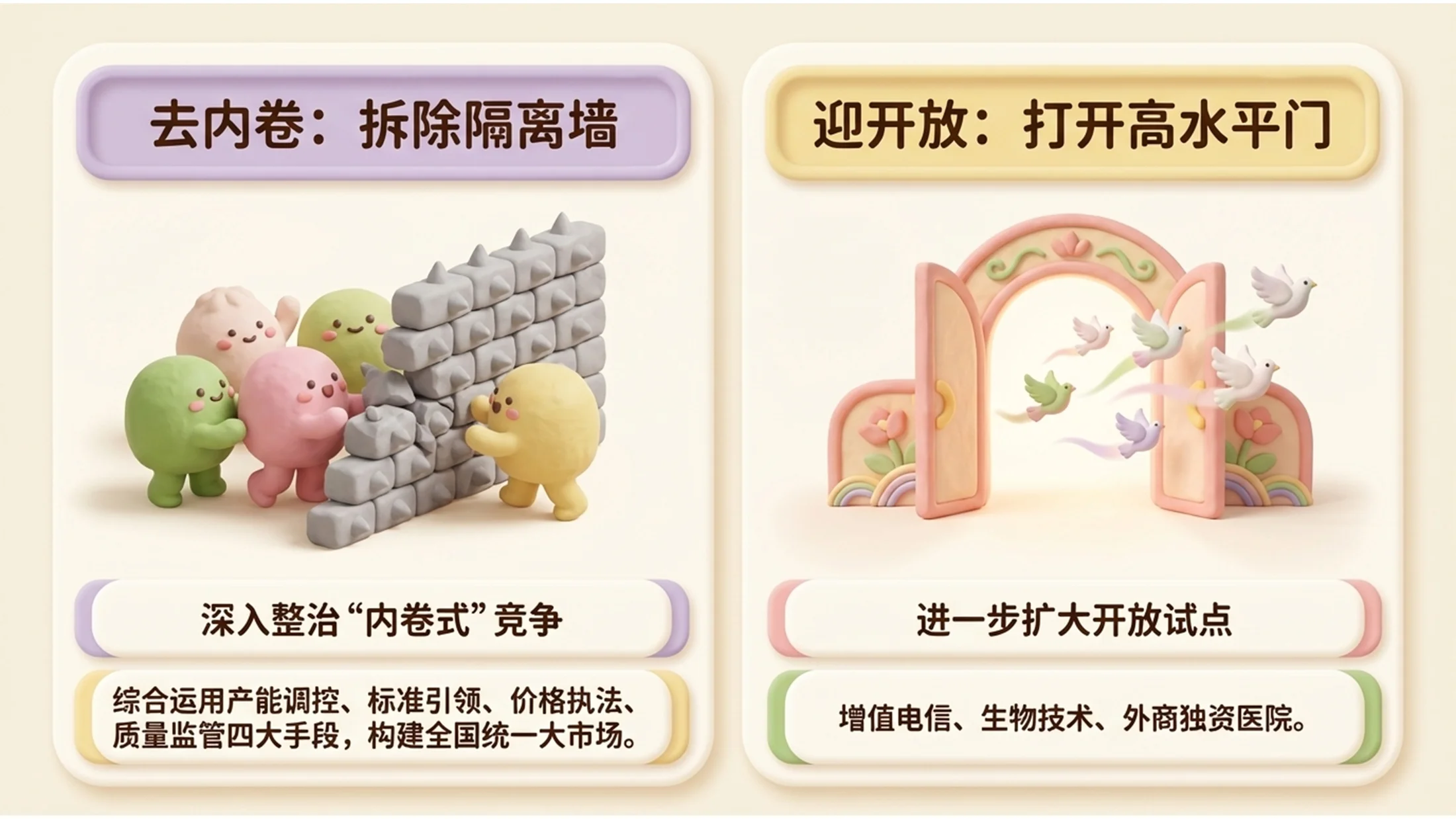 可爱3D麻糬风格政府工作报告PPT - 预览图9