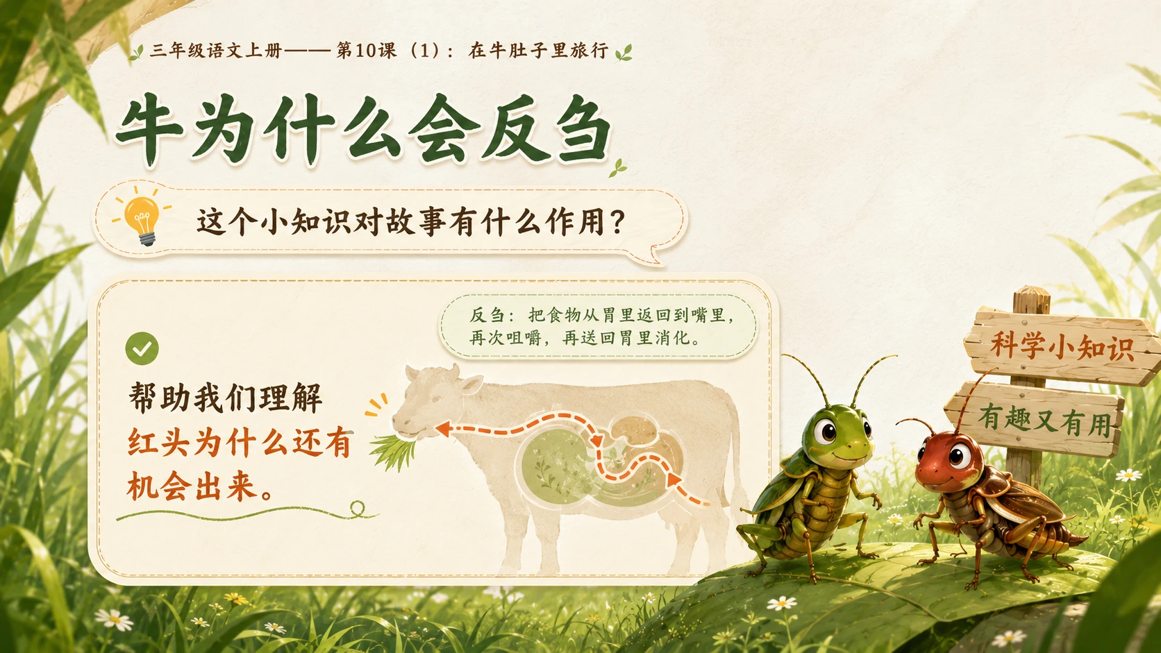 小学六年制统编教材系列课件——三年级语文上册第10课（1）：在牛肚子里旅行 - 预览图9
