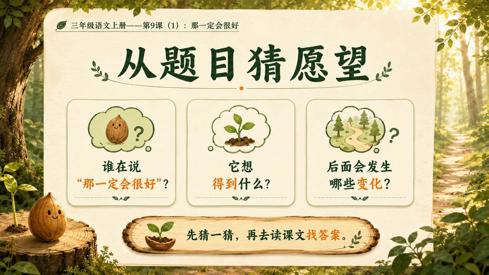 小学六年制统编教材系列课件——三年级语文上册第9课（1）：那一定会很好 - 预览图2