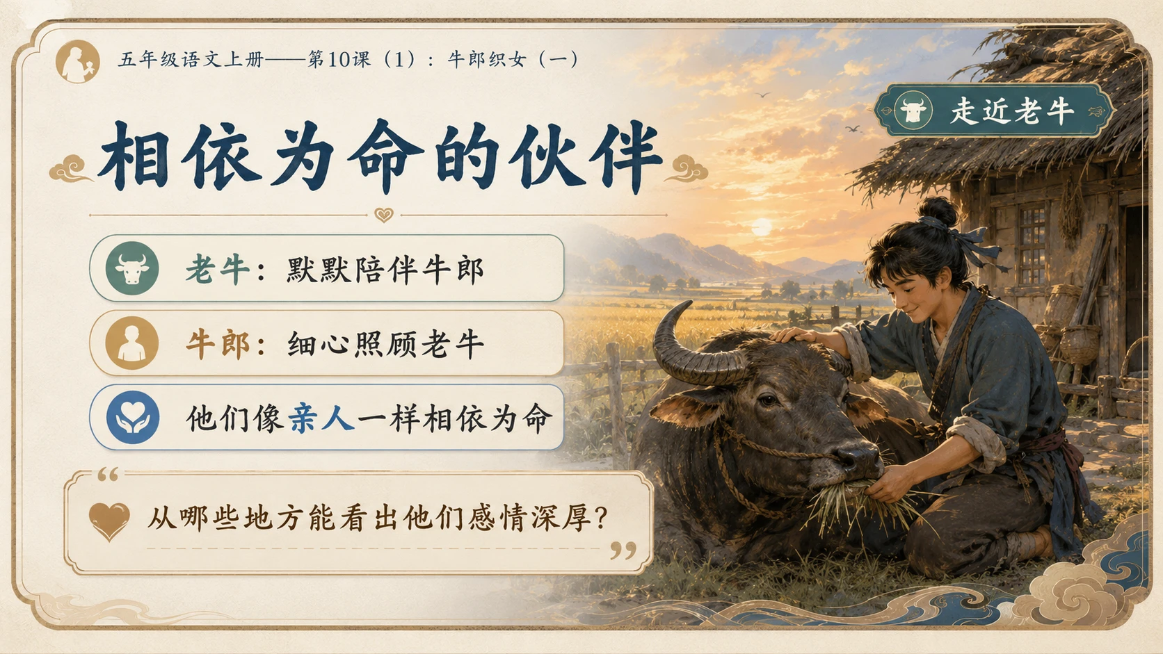 小学六年制统编教材系列课件——五年级语文上册第10课（1）：牛郎织女（一） - 预览图10