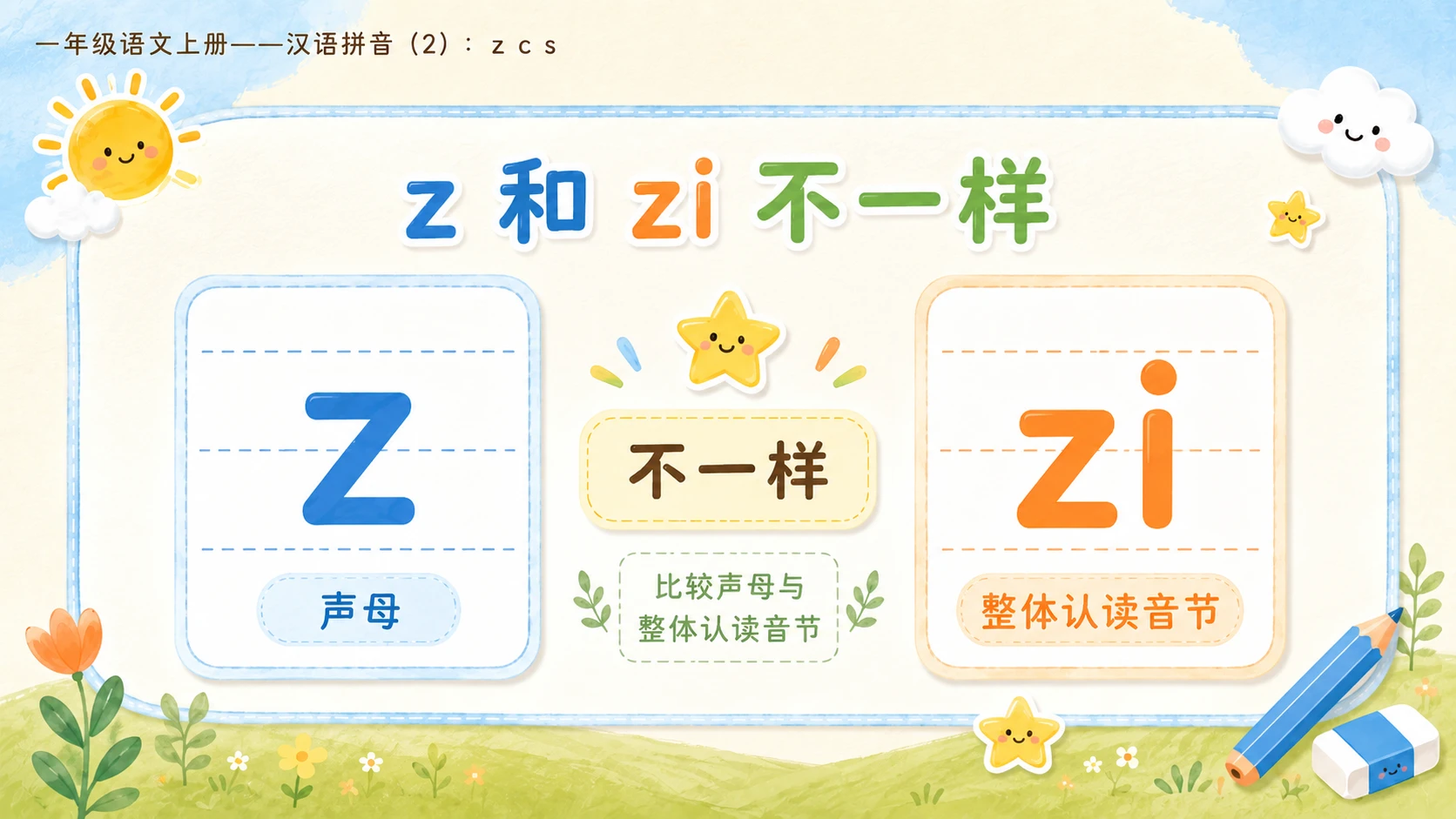 小学六年制统编教材系列课件——一年级语文上册：z c s（2） - 预览图7