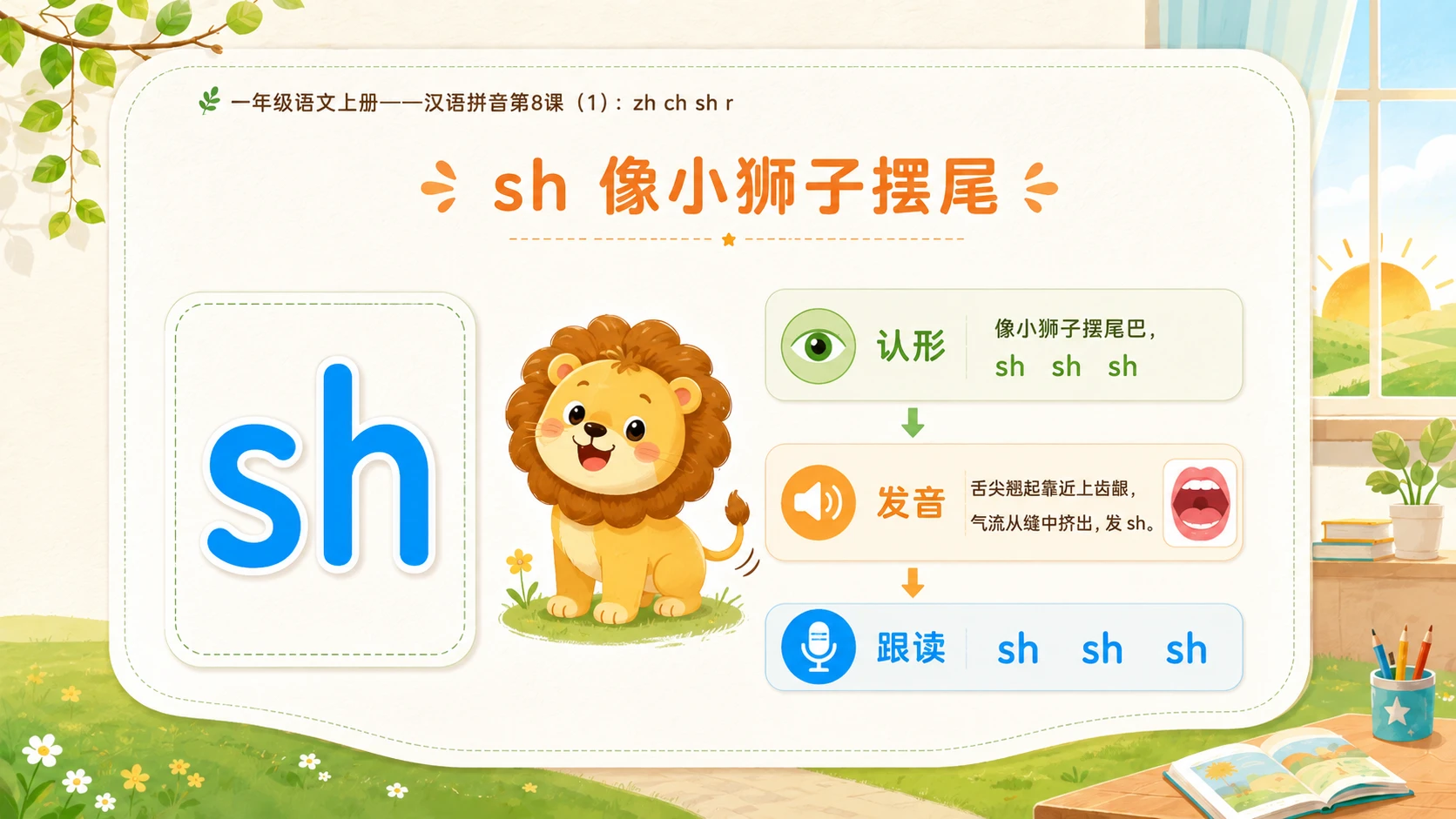 小学六年制统编教材系列课件——一年级语文上册：zh ch sh r（1） - 预览图7
