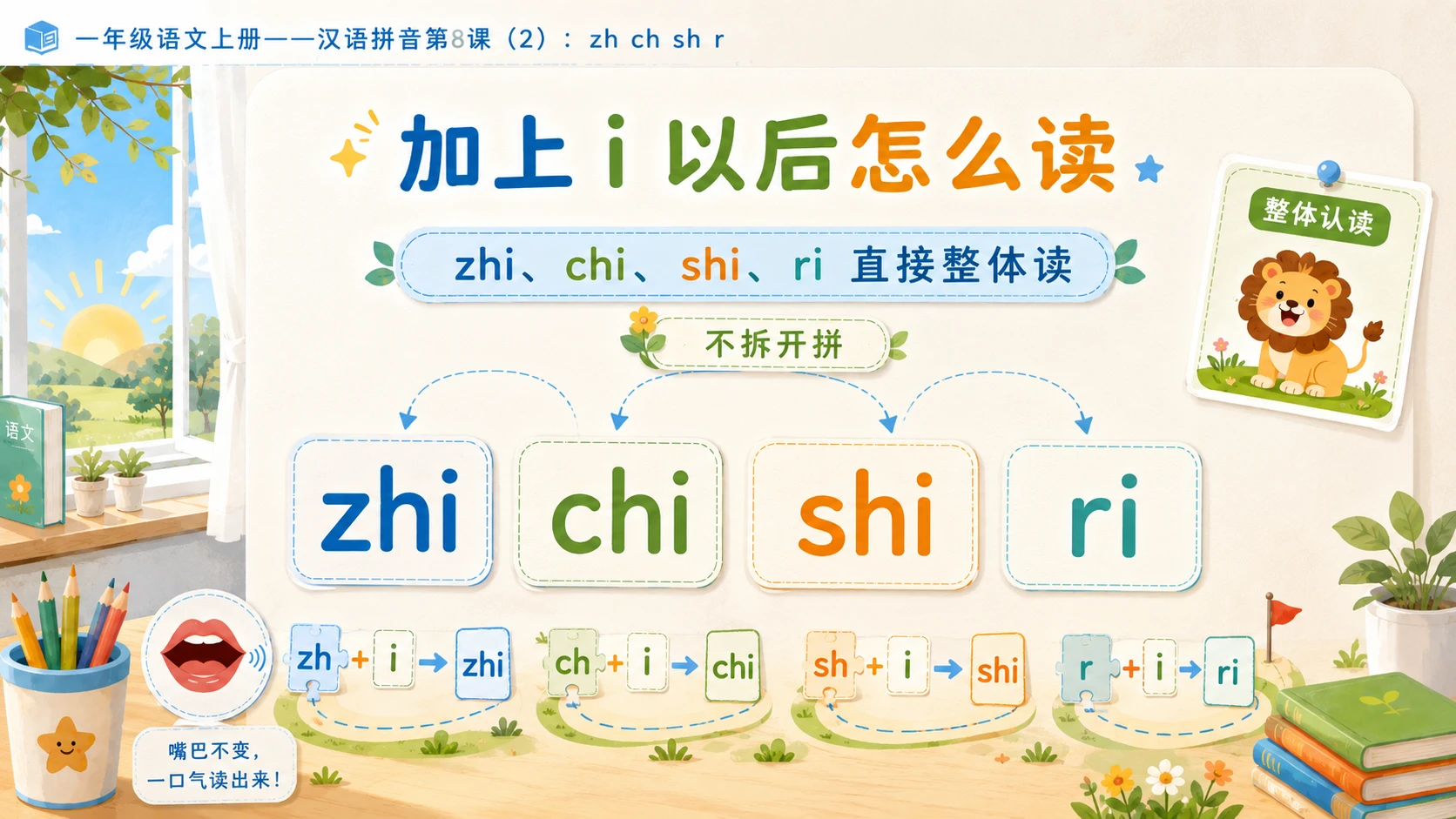 小学六年制统编教材系列课件——一年级语文上册：zh ch sh r（2） - 预览图4